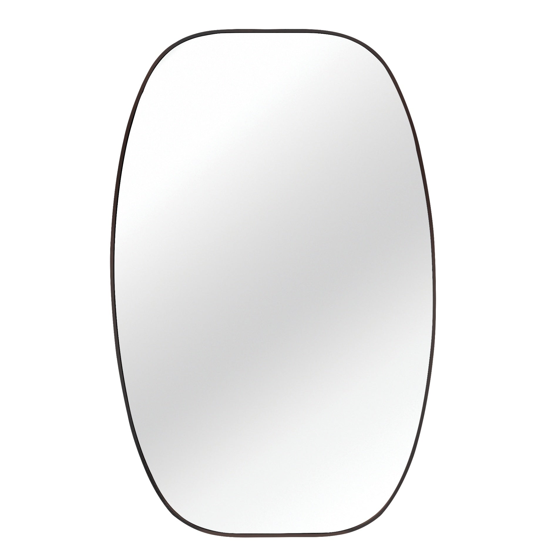 30 in. x 48 in. Metal Framed Oblong Oval Bathroom Vanity Mirror, 4 mm HD Wall Mirror, Horizontal or Vertical