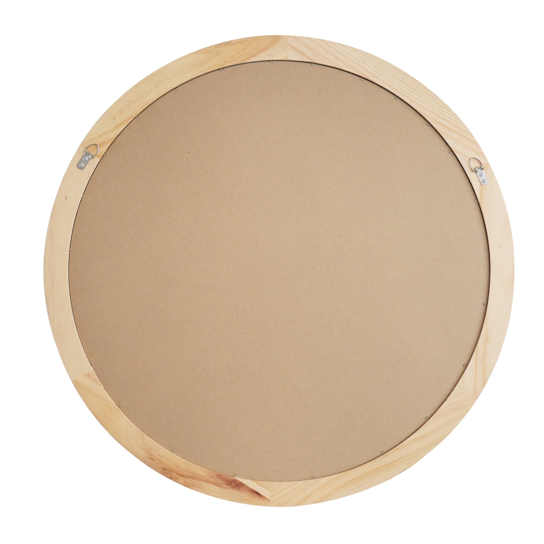30×30 Inch Round Wall Mirror with Beaded Solid Wood Frame, Rustic Farmhouse Decor Mirror for Entryway, Bathroom & Living Room