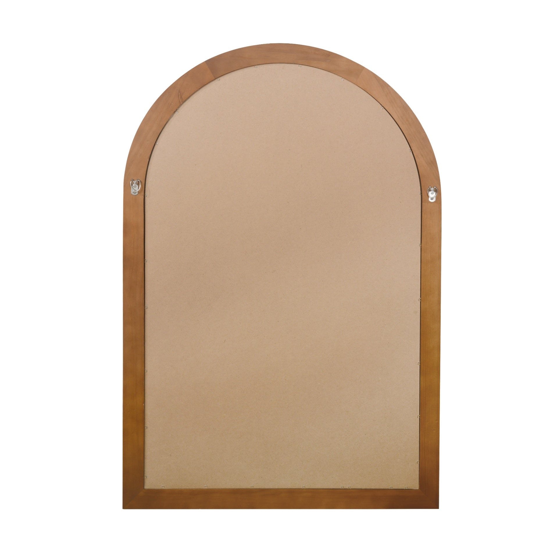 20×30 Inch Arch Wall Mirror With Beaded Solid Wood Frame, Rustic Farmhouse Decor Mirror for Entryway, Bathroom & Living Room