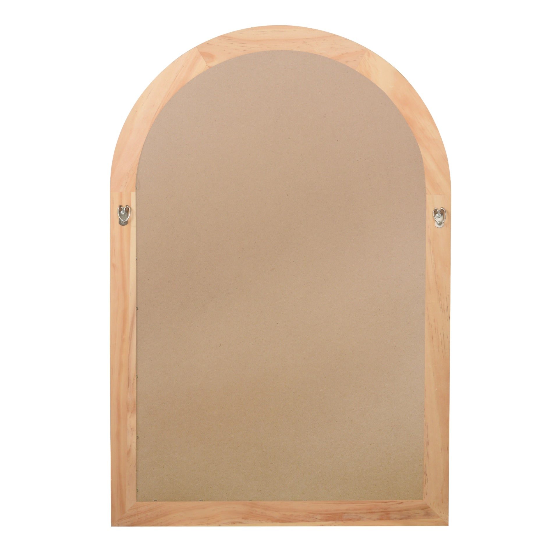 20×30 Inch Arch Wall Mirror With Beaded Solid Wood Frame, Rustic Farmhouse Decor Mirror for Entryway, Bathroom & Living Room