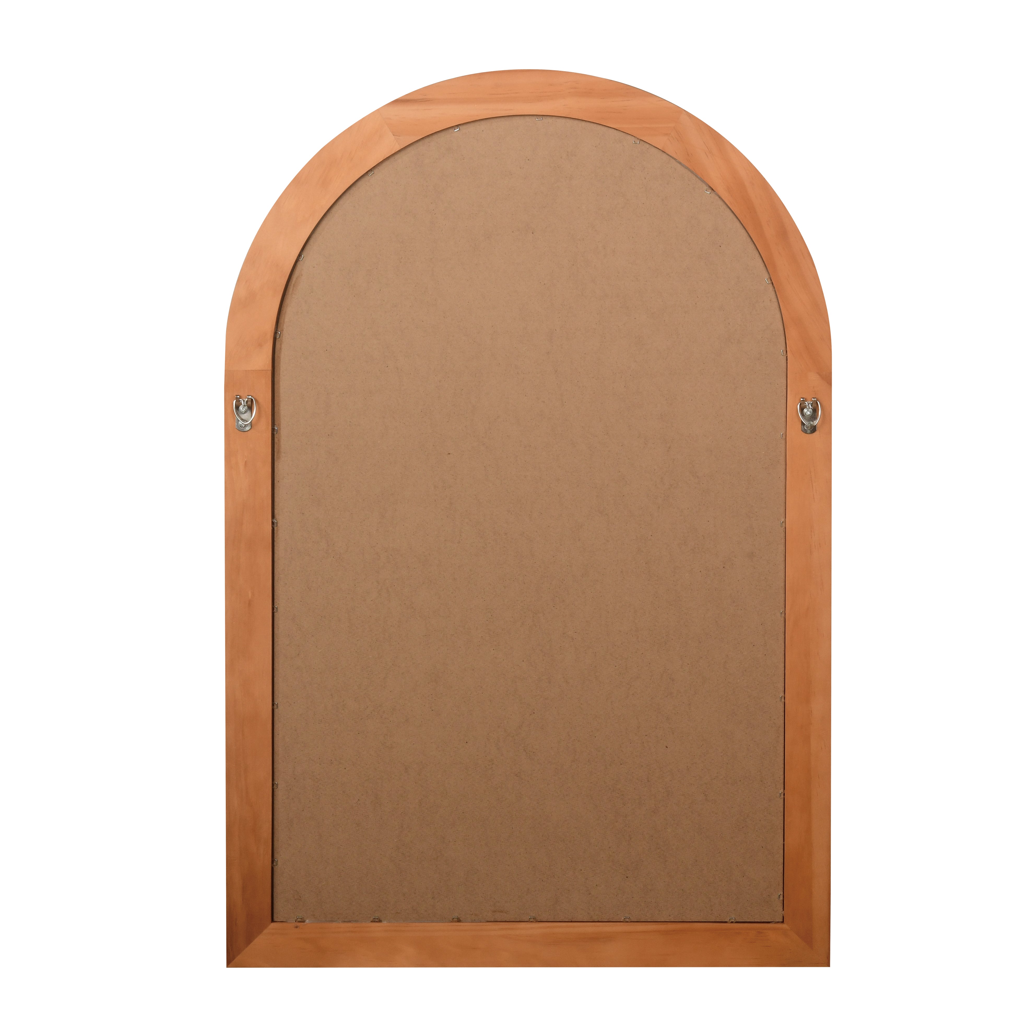 20×30 Inch Arch Wall Mirror With Beaded Solid Wood Frame, Rustic Farmhouse Decor Mirror for Entryway, Bathroom & Living Room