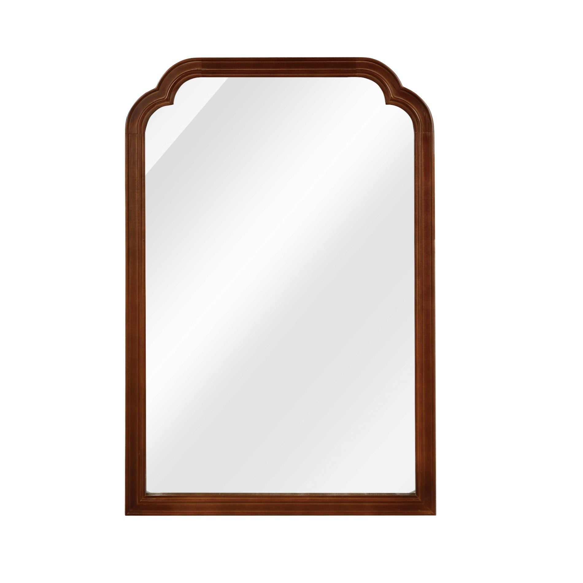 24 in. x 36 in. Solid Wood Frame Wall Mirror, Rounded Corner Tempered Glass Vanity Mirror for Bathroom, Bedroom & Entryway
