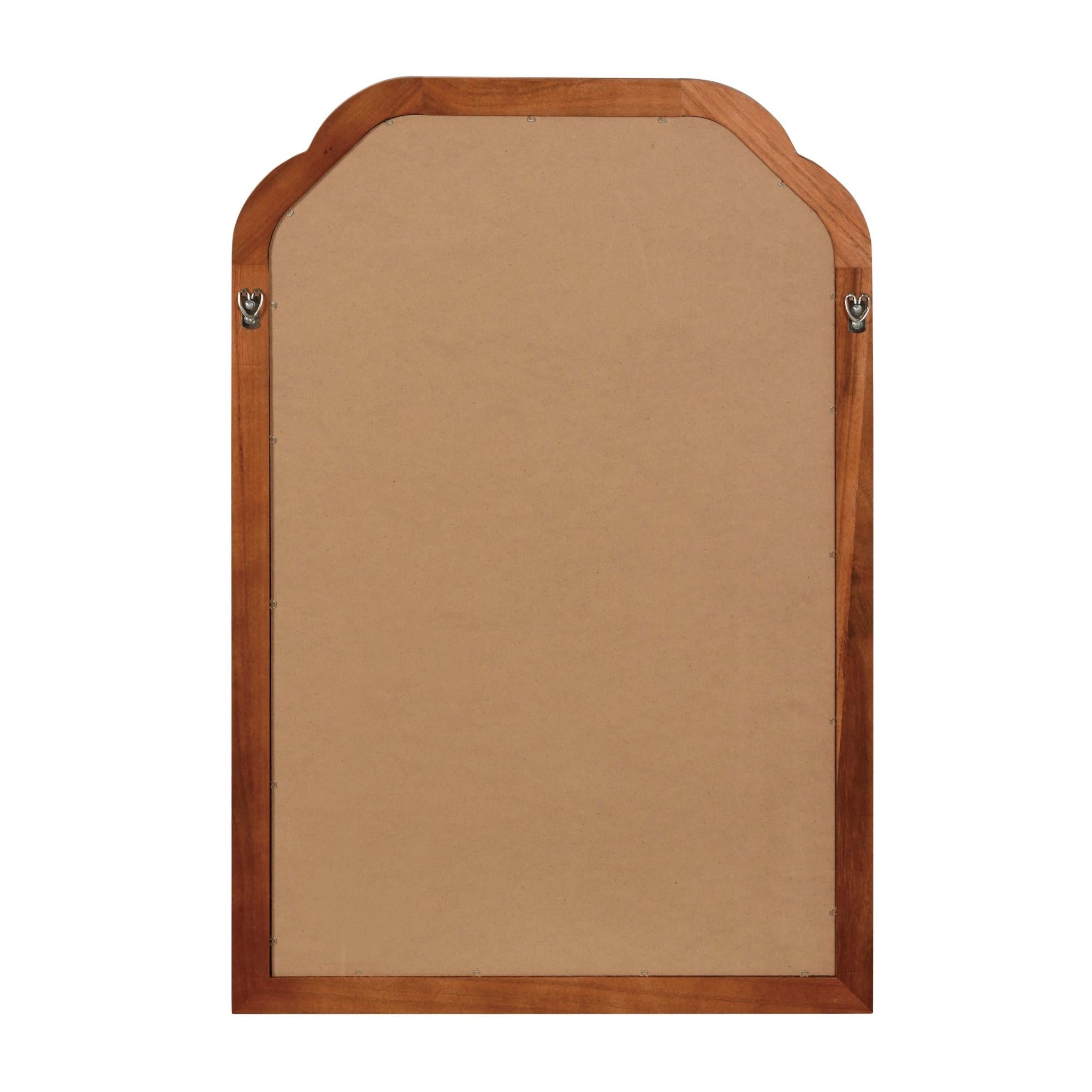 24 in. x 36 in. Solid Wood Frame Wall Mirror, Rounded Corner Tempered Glass Vanity Mirror for Bathroom, Bedroom & Entryway