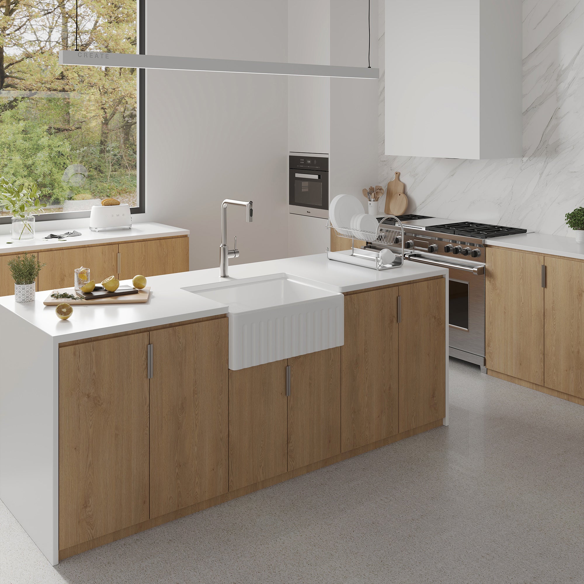 Évier de cuisine en argile réfractaire avec grille et crépine RX-FS04