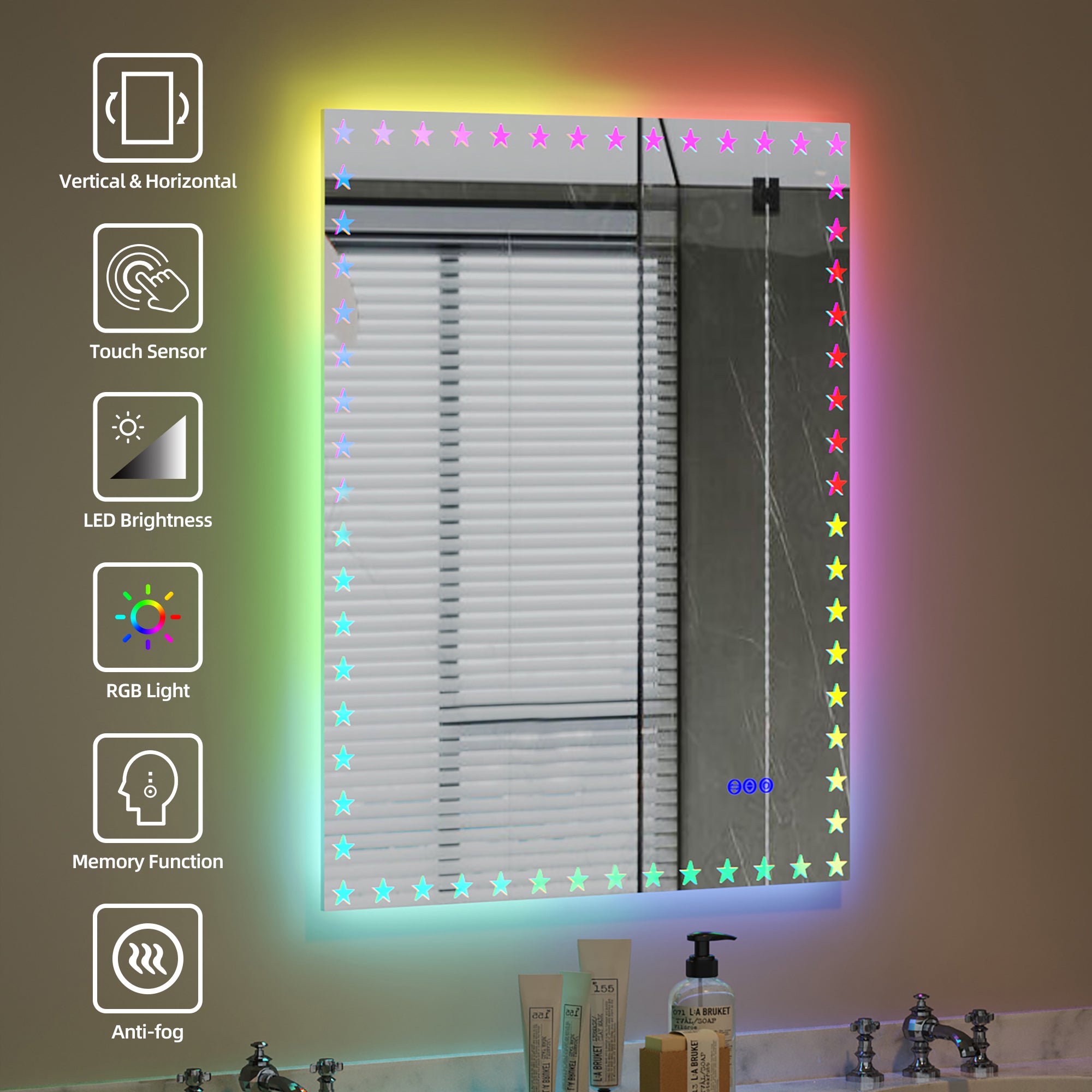 Miroir de salle de bain à LED RX-LM03
