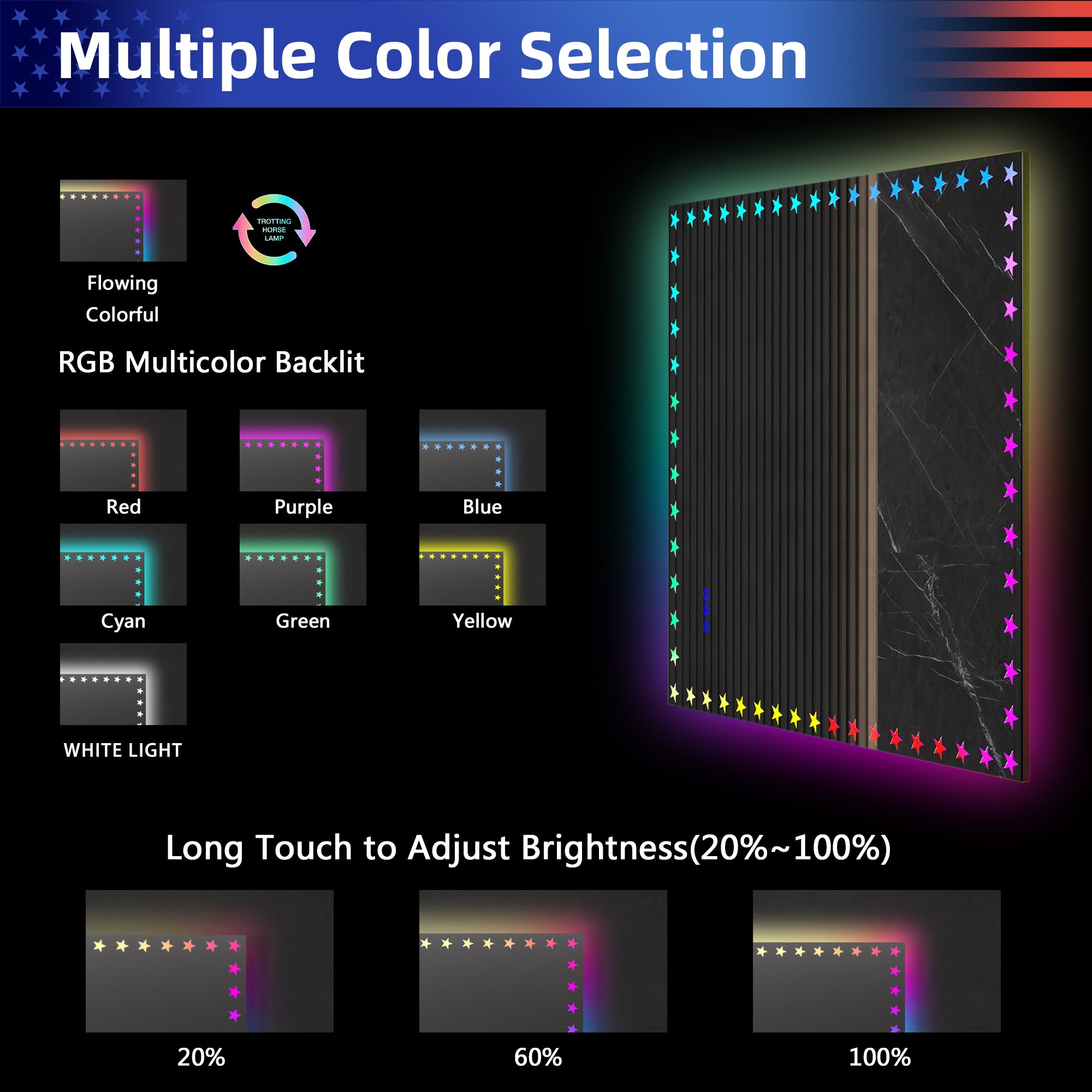 Miroir de salle de bain à LED RX-LM03