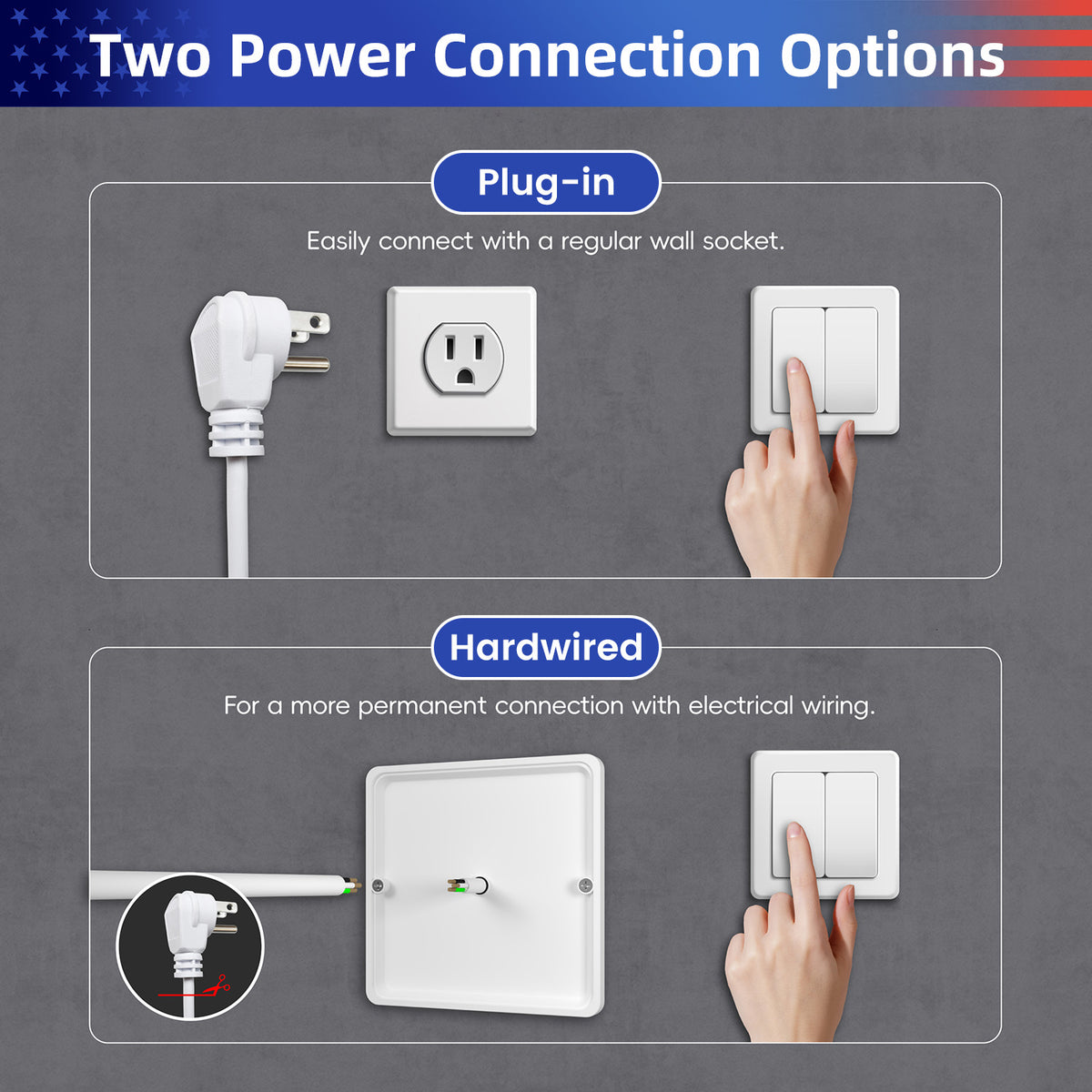 RAINLEX Large Front and Backlit LED Bathroom Mirror for Double Vanity with Anti-Fog