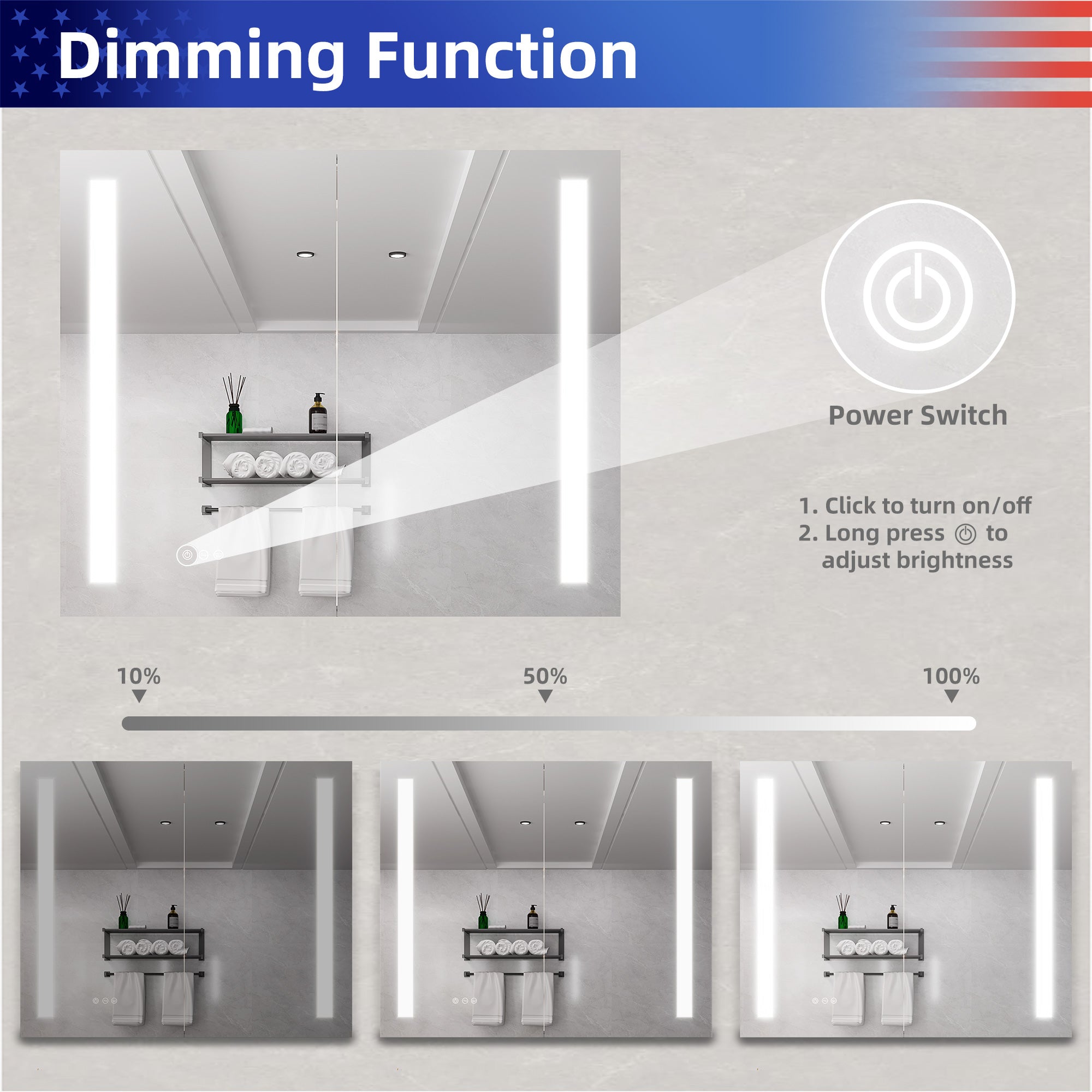36" x 30" LED Recessed/Surface-Mount Medicine Cabinet with Mirror and Defogger