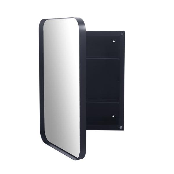 16" W 24" H Recessed Framed Medicine Cabinet with Mirror RX-MC10