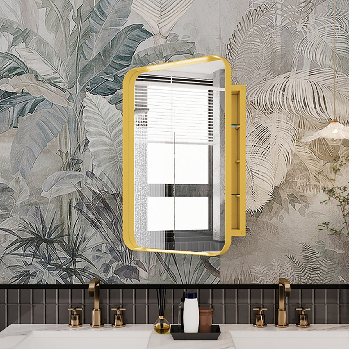 RAINLEX 16" x 24" Recessed Medicine Cabinet with Mirror