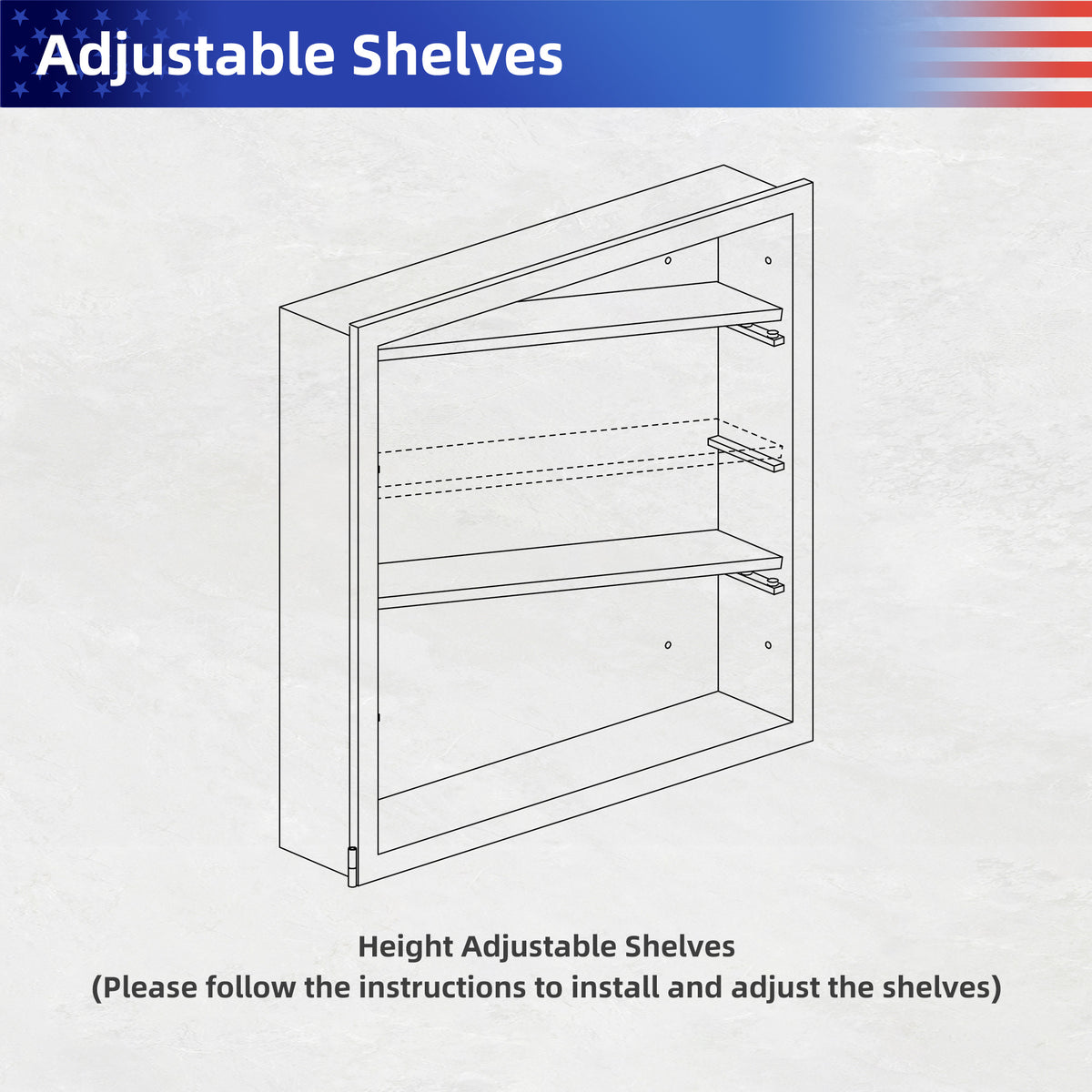 RAINLEX 16" x 24" Recessed Medicine Cabinet with Mirror
