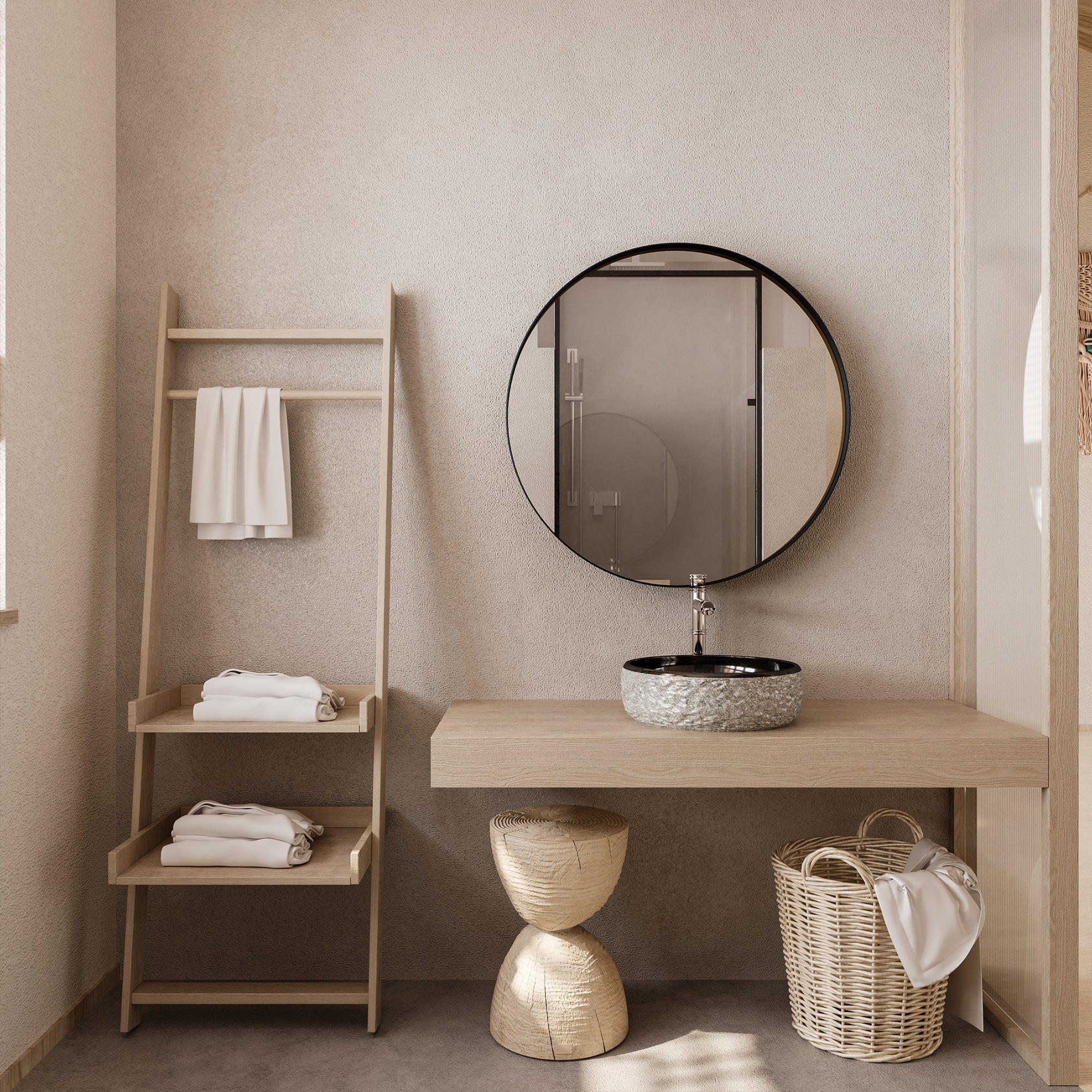 31.5" x 31.5" Wall-Mount Framed Medicine Cabinet with Mirror