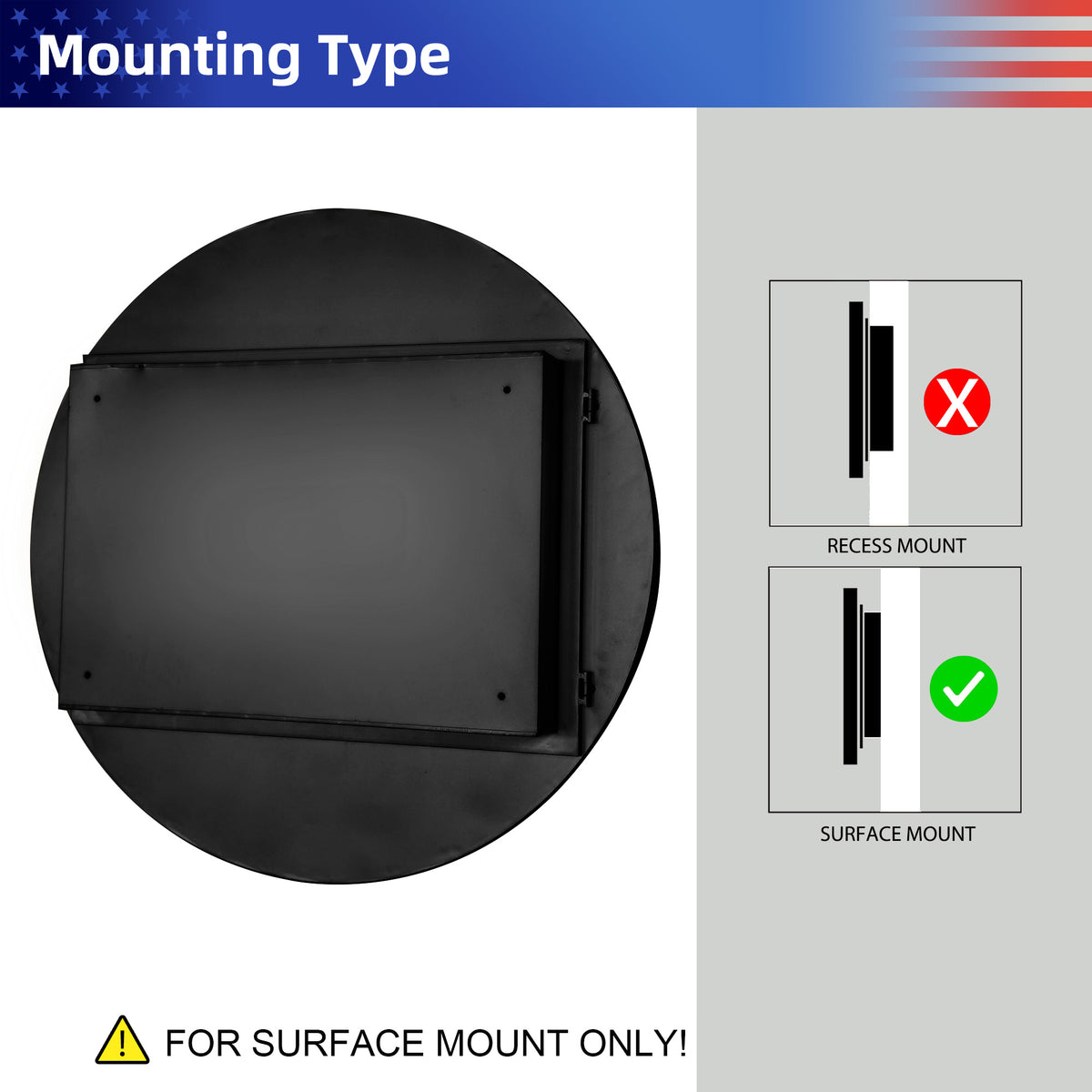 RAINLEX 31.5" x 31.5" Wall-Mount Medicine Cabinet with Mirror