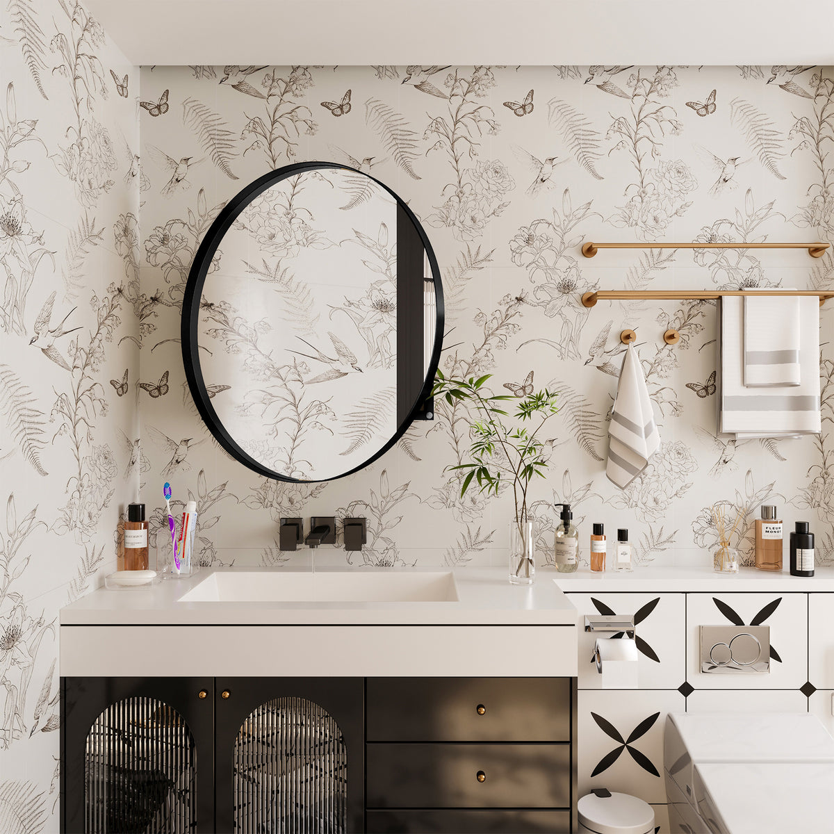 RAINLEX 31.5" x 31.5" Wall-Mount Medicine Cabinet with Mirror