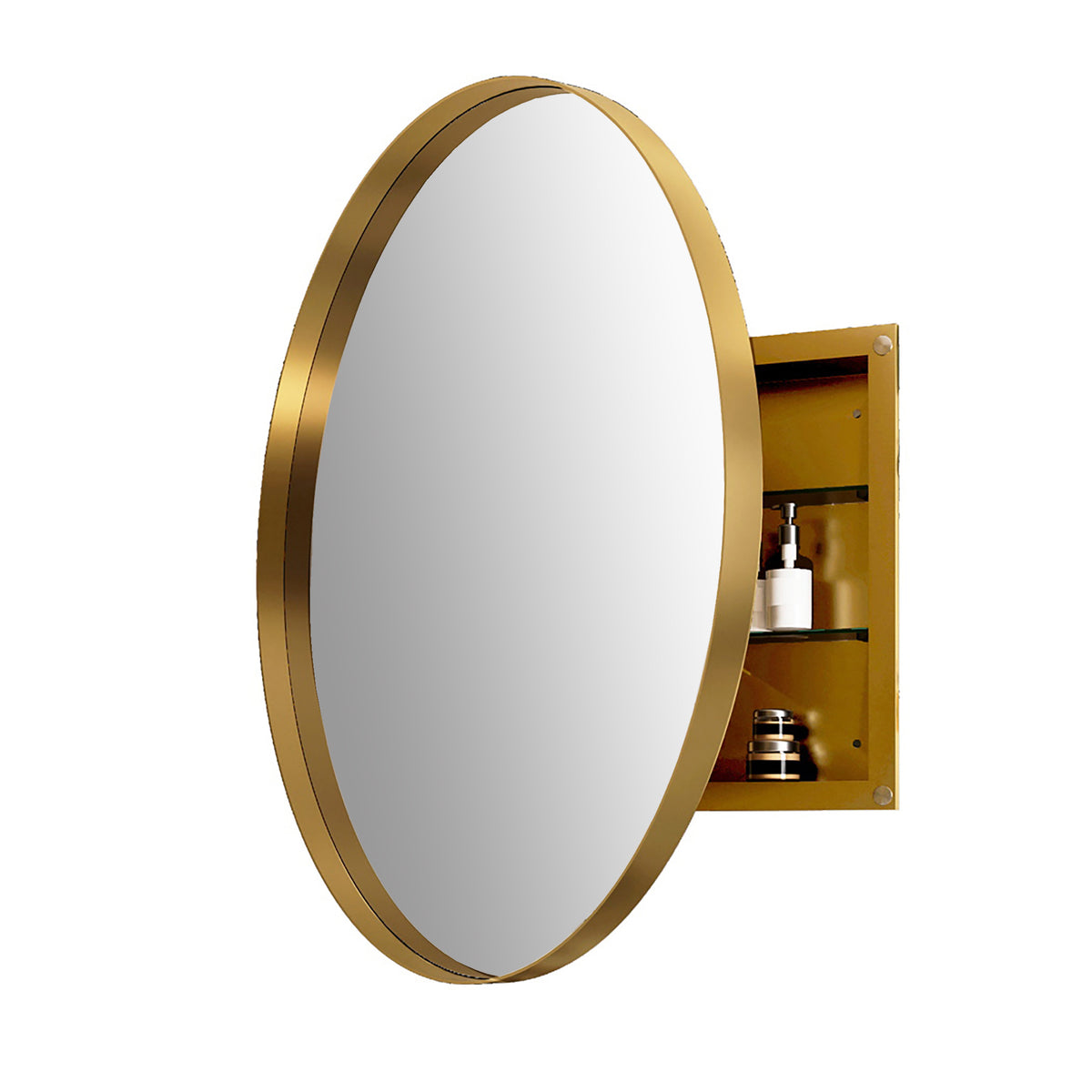 RAINLEX 31.5" x 31.5" Wall-Mount Medicine Cabinet with Mirror