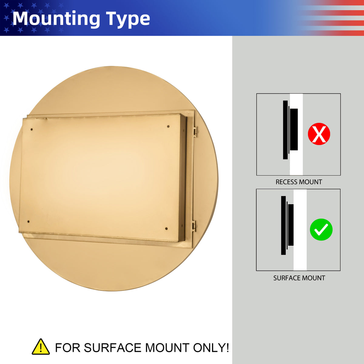 RAINLEX 31.5" x 31.5" Wall-Mount Medicine Cabinet with Mirror