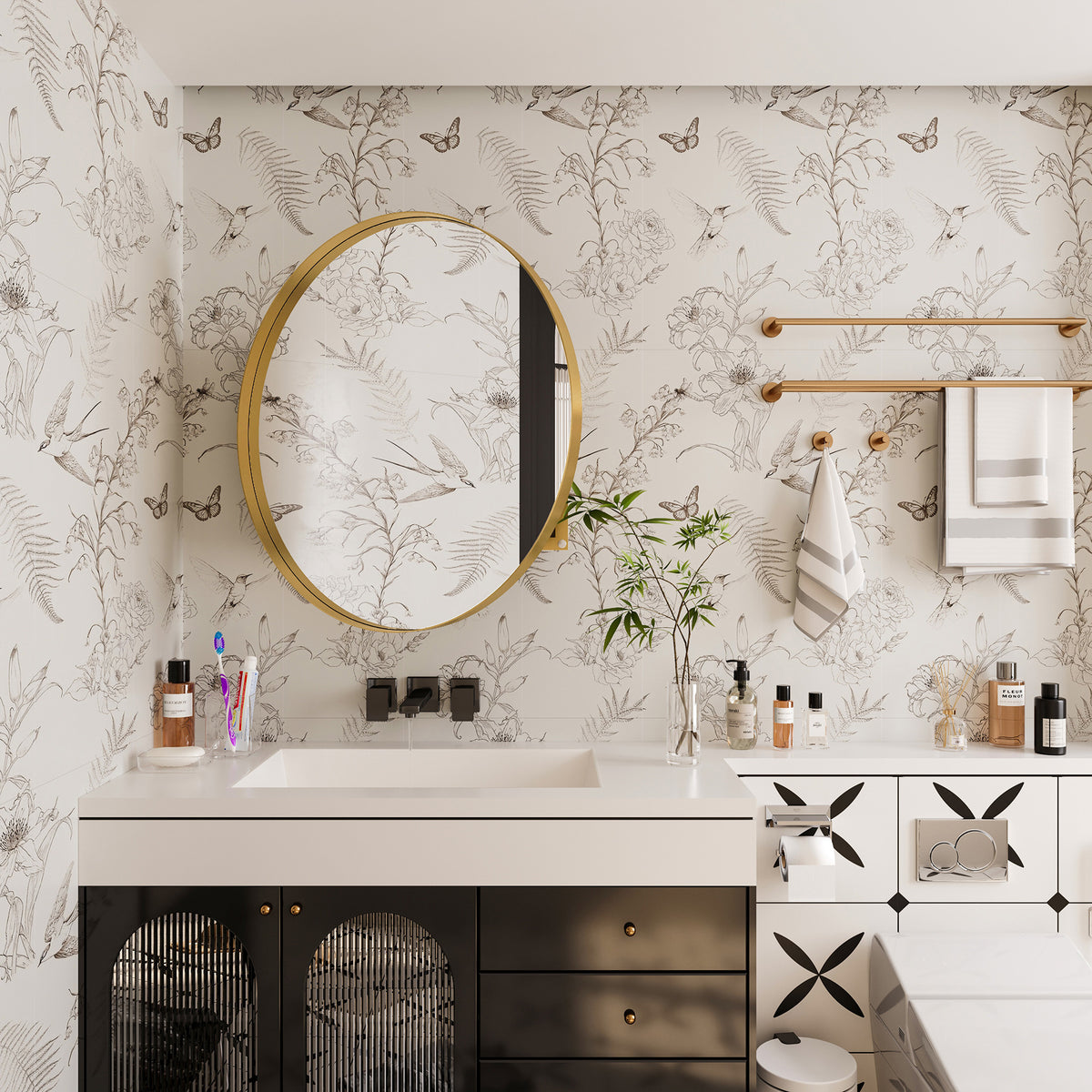 RAINLEX 31.5" x 31.5" Wall-Mount Medicine Cabinet with Mirror