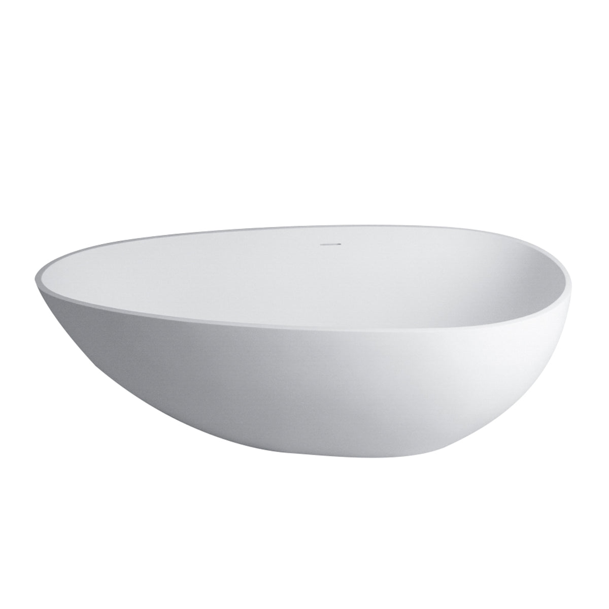 59" Egg Shaped Solid Surface Freestanding Soaking Bathtub (S01)