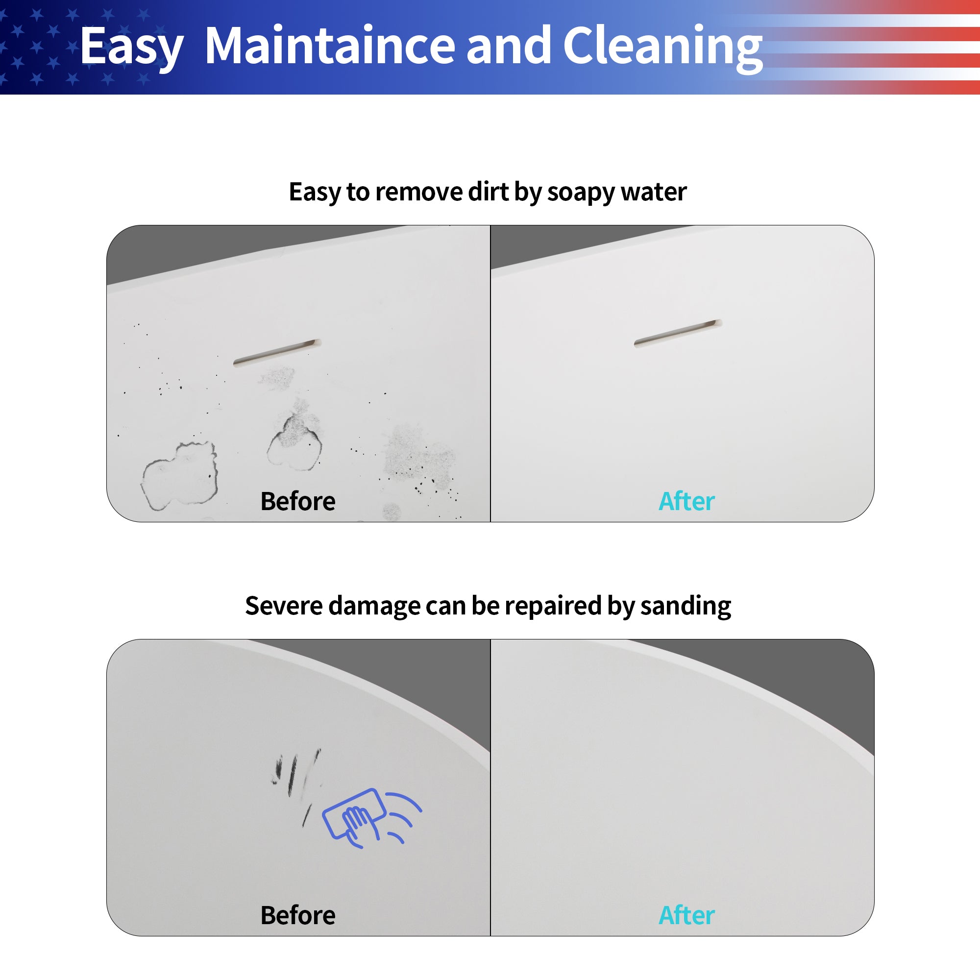 67" Egg Shaped Freestanding Solid Surface Soaking Bathtub with Overflow RX-S01-67