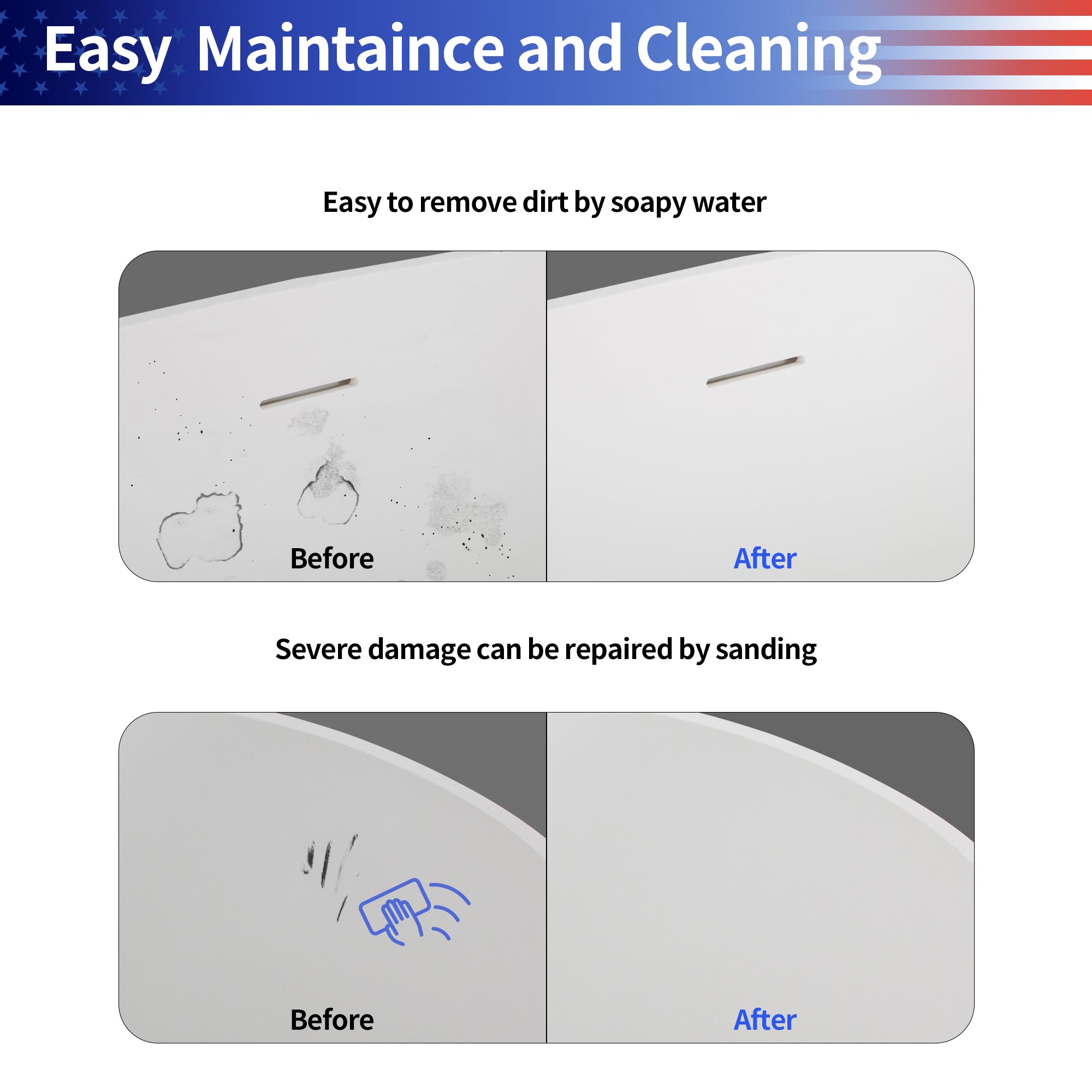 55" Oval Shaped Freestanding Solid Surface Soaking Bathtub with Overflow RX-S02-55MB