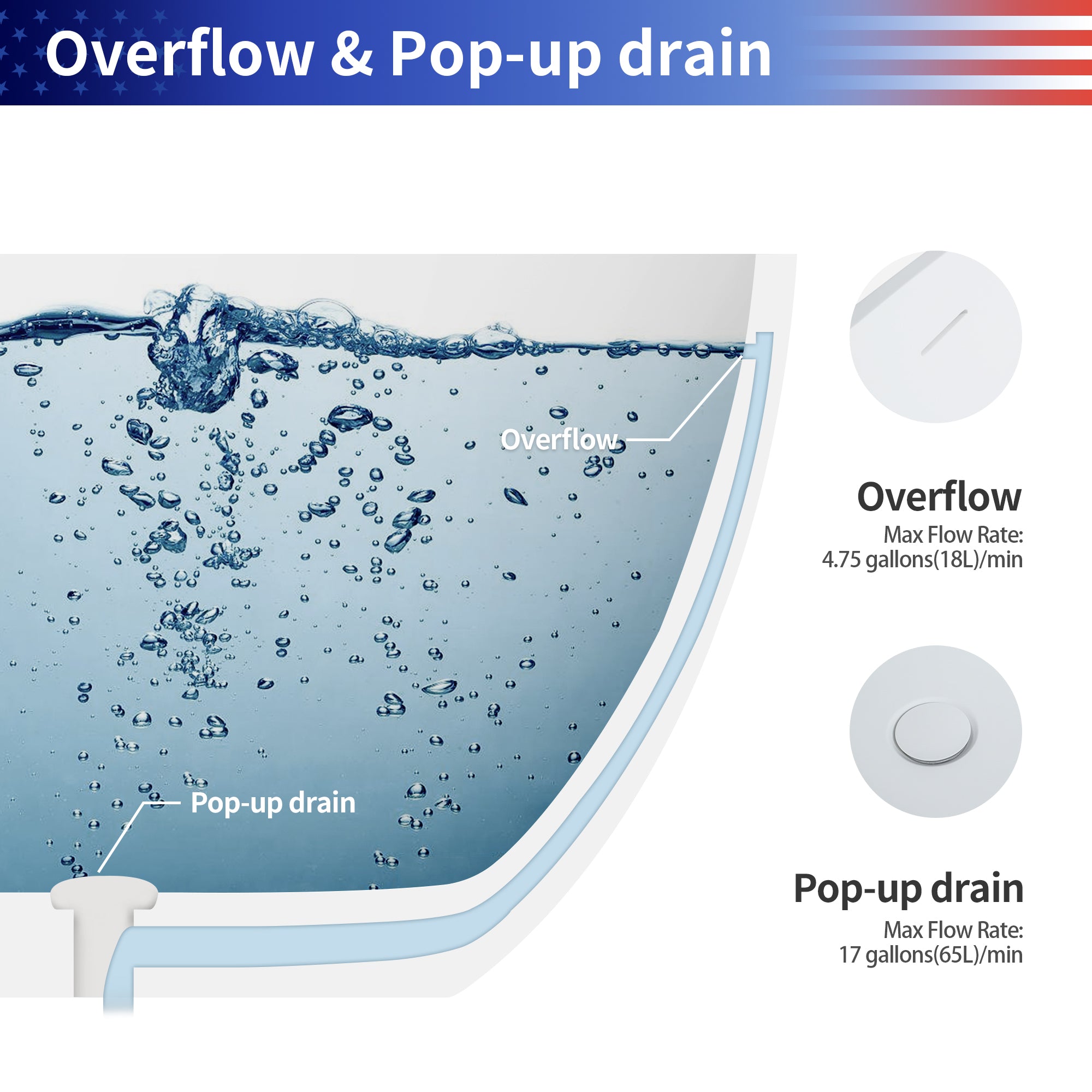 63" Matte Black Solid Surface Freestanding Soaking Bathtub