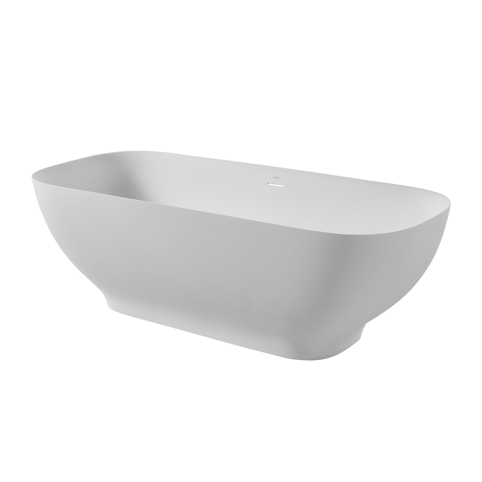 Baignoire autoportante ovale de 67 po avec surface solide et trop-plein RX-S14-67