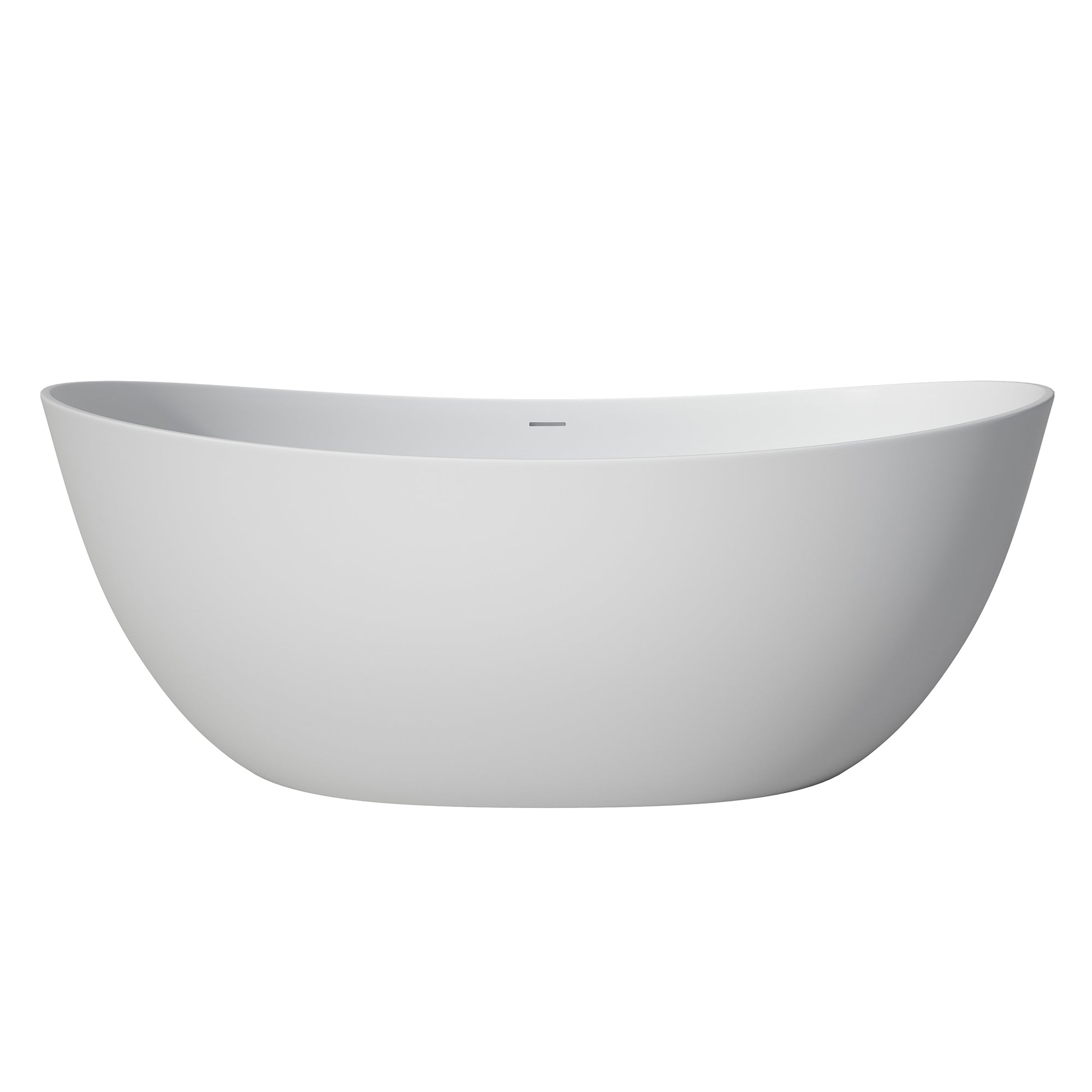 65" Stone Resin Freestanding Soaking Bathtub