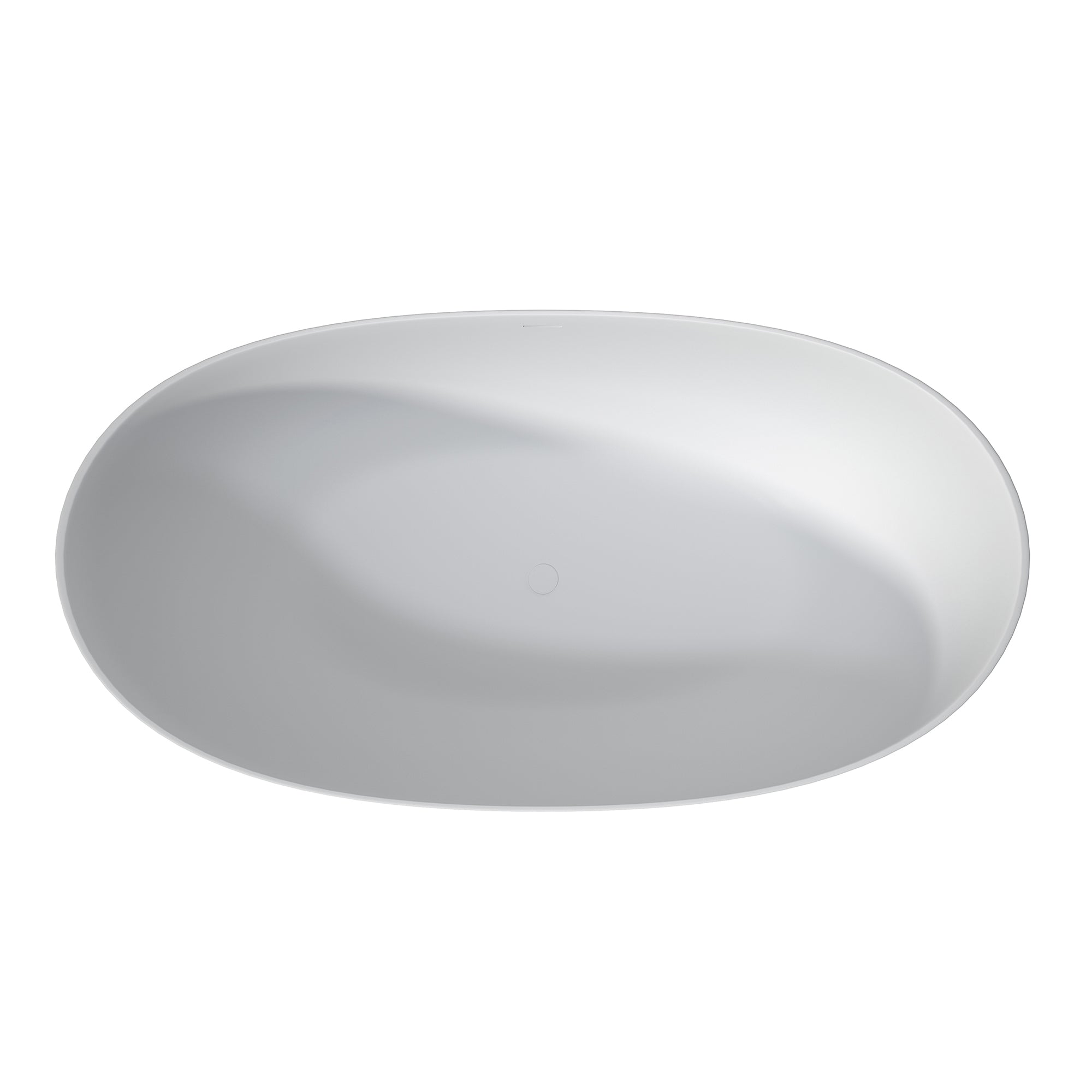 65" Stone Resin Freestanding Soaking Bathtub