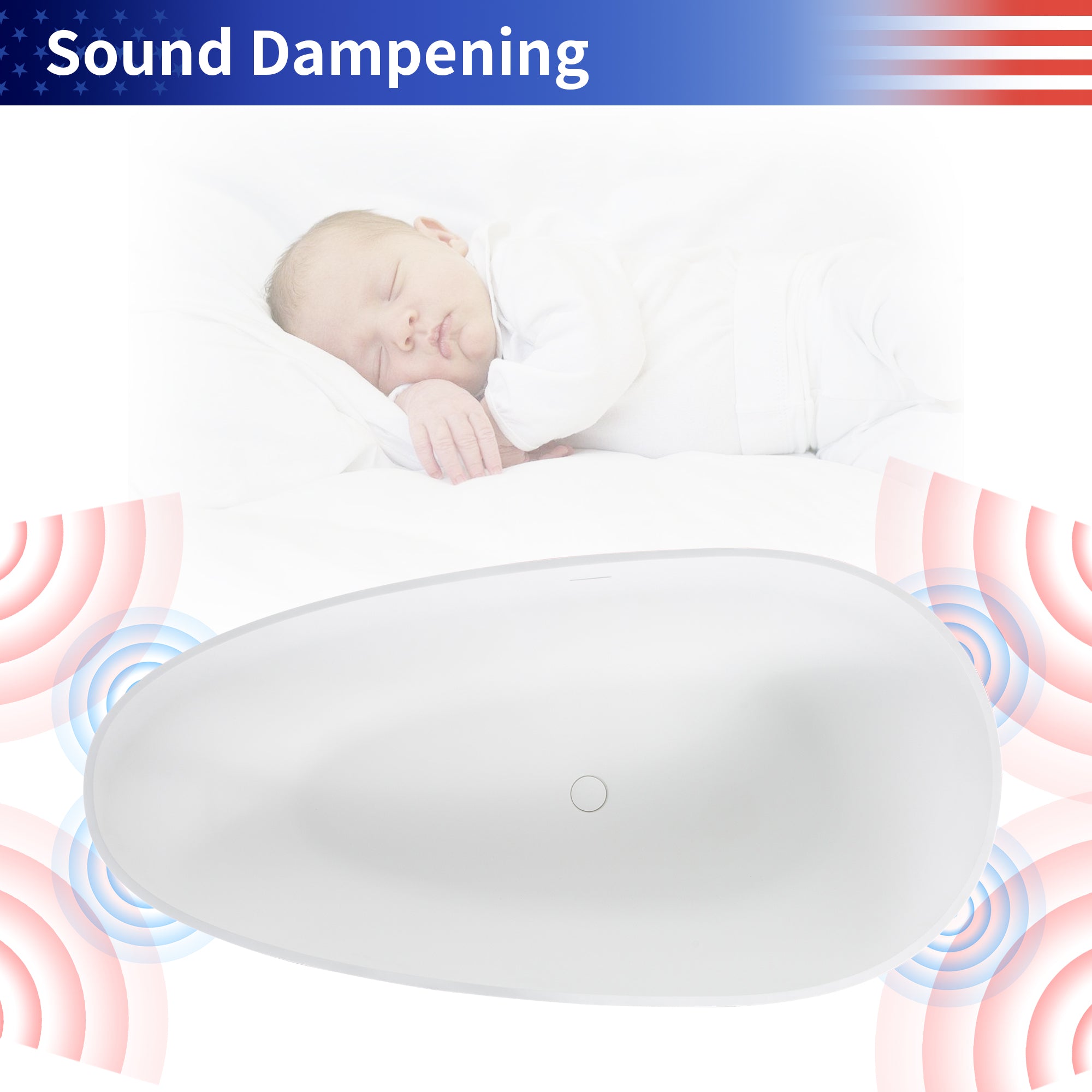 65" Stone Resin Freestanding Soaking Bathtub