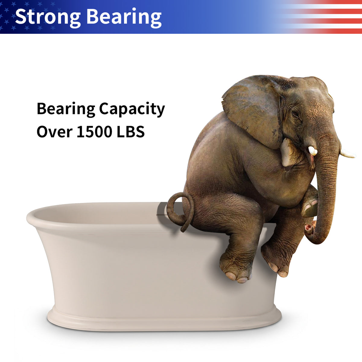 61 in. Matte Cream Solid Surface Freestanding Soaking Bathtub