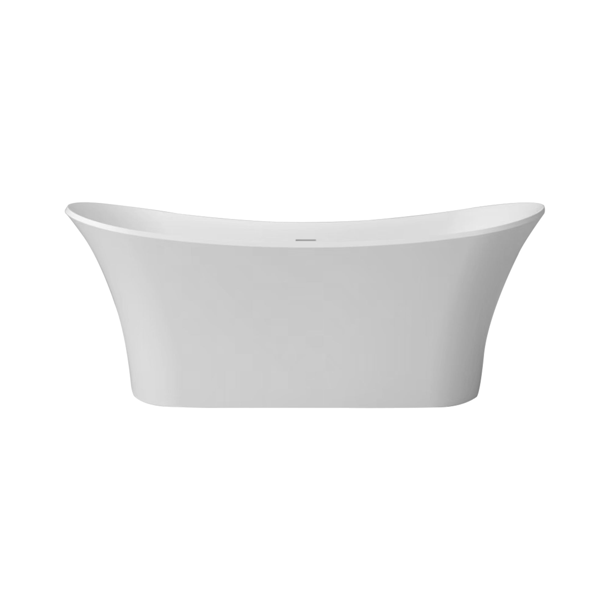 69" Solid Surface Freestanding Soaking Bathtub