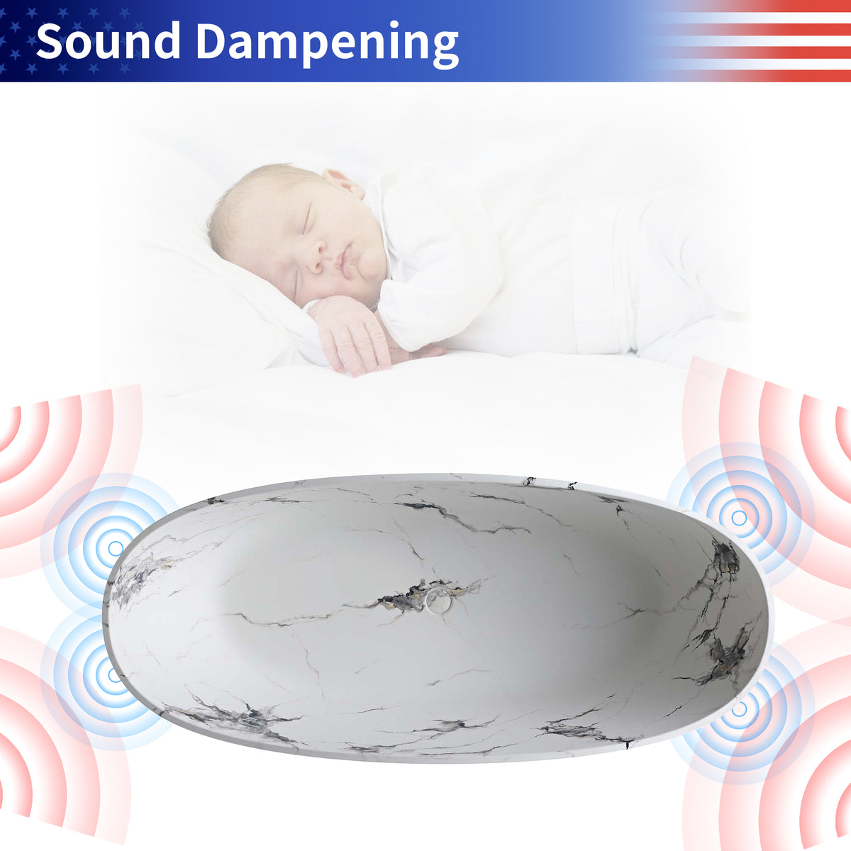 RAINLEX 65 in. Eco-Friendly Freestanding Stone Resin Bathtub