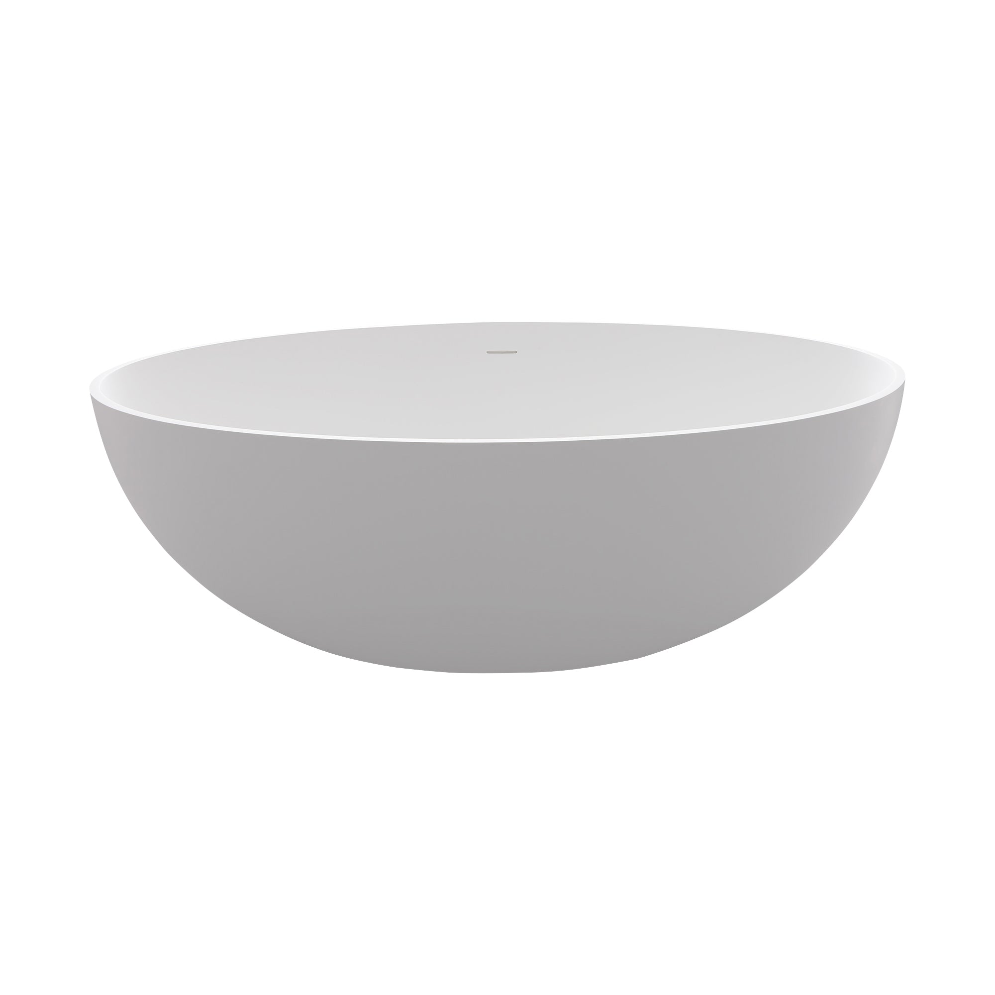67" Stone Resin Freestanding Soaking Bathtub