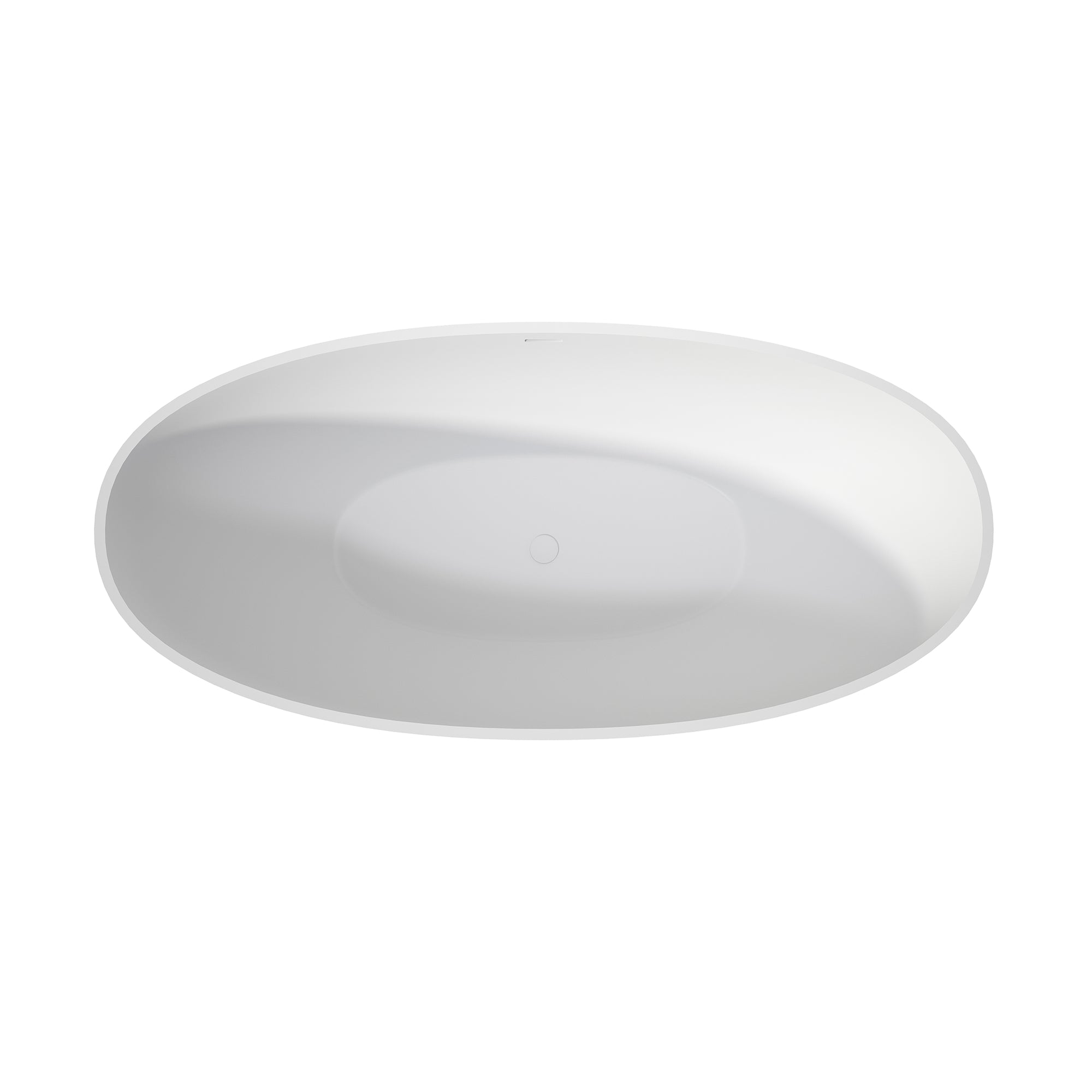 55" Stone Resin Freestanding Soaking Bathtub
