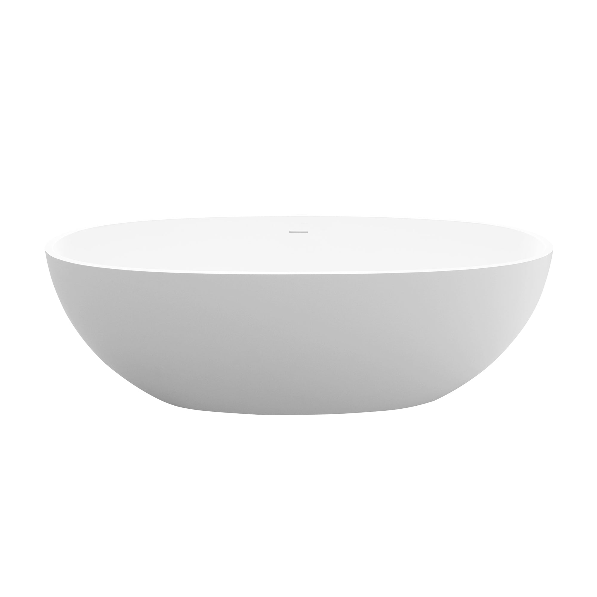 55" Stone Resin Freestanding Soaking Bathtub