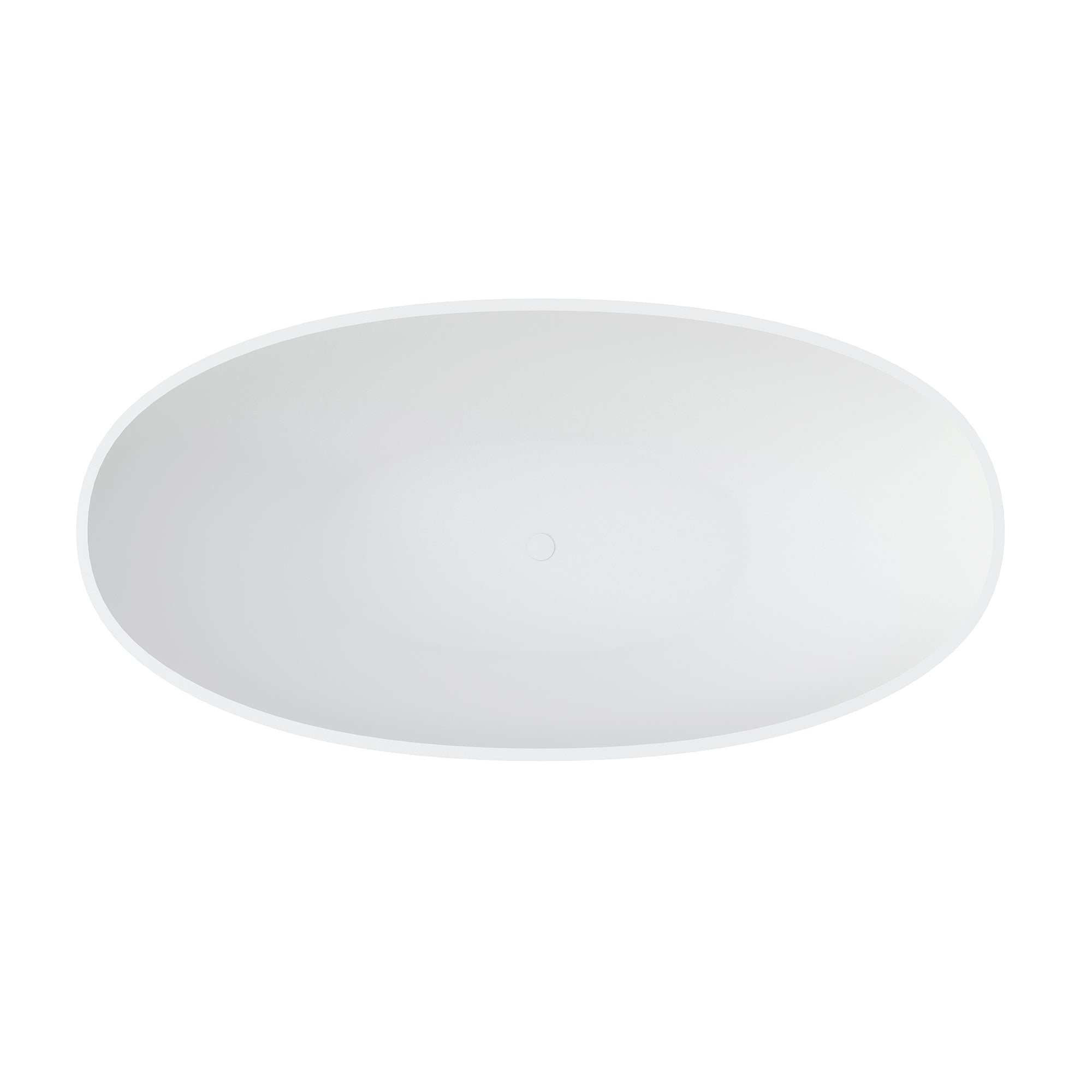 55" Stone Resin Freestanding Soaking Bathtub