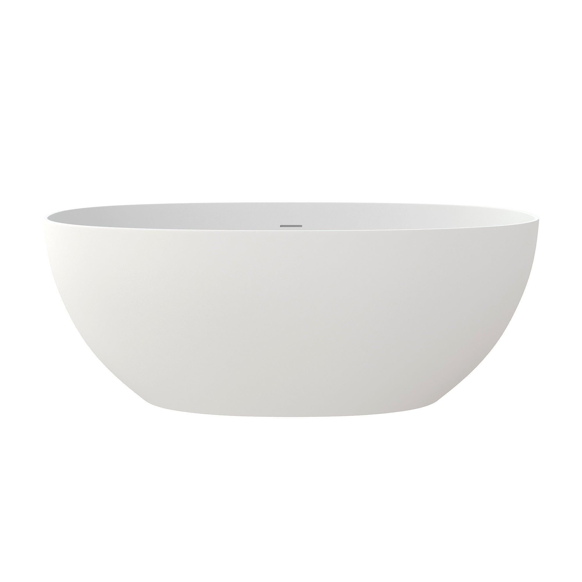 59" Stone Resin Freestanding Soaking Bathtub