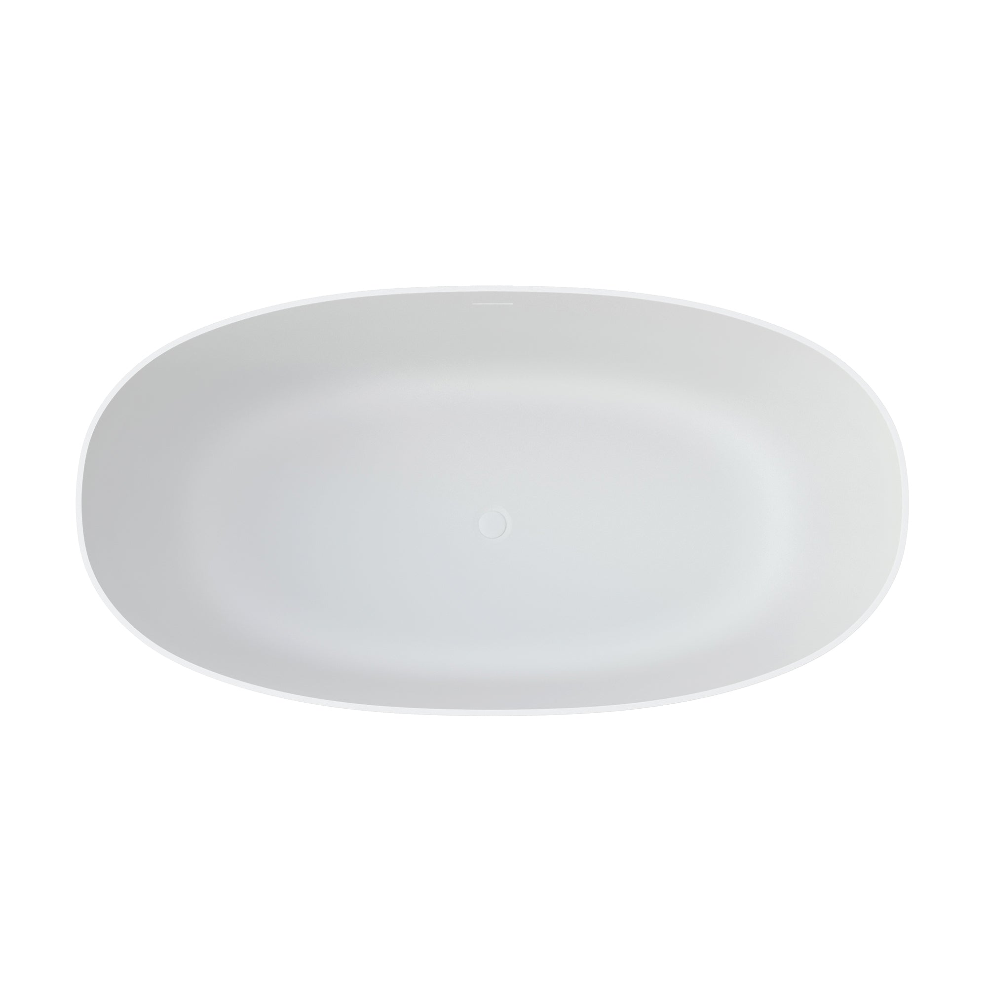 59" Stone Resin Freestanding Soaking Bathtub
