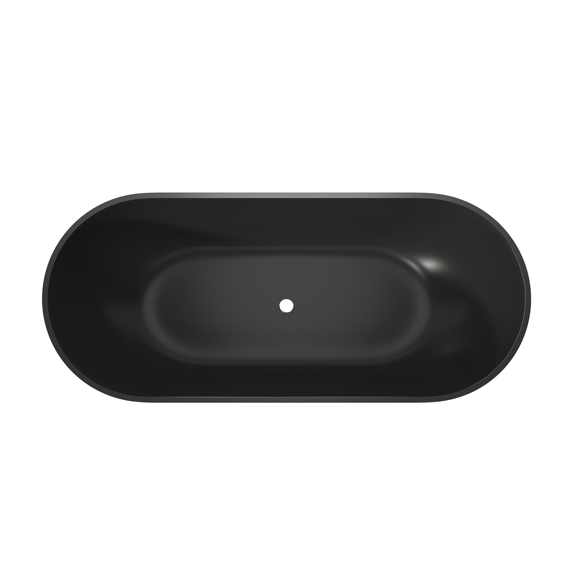 69" Stone Resin Freestanding Soaking Bathtub