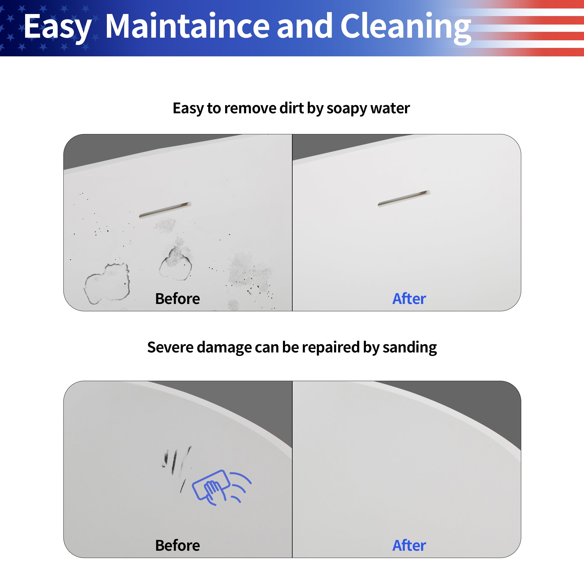 61 in. Oval Solid Surface Freestanding Soaking Bathtub, Stone Resin Deep Soaking Tub with Center Drain