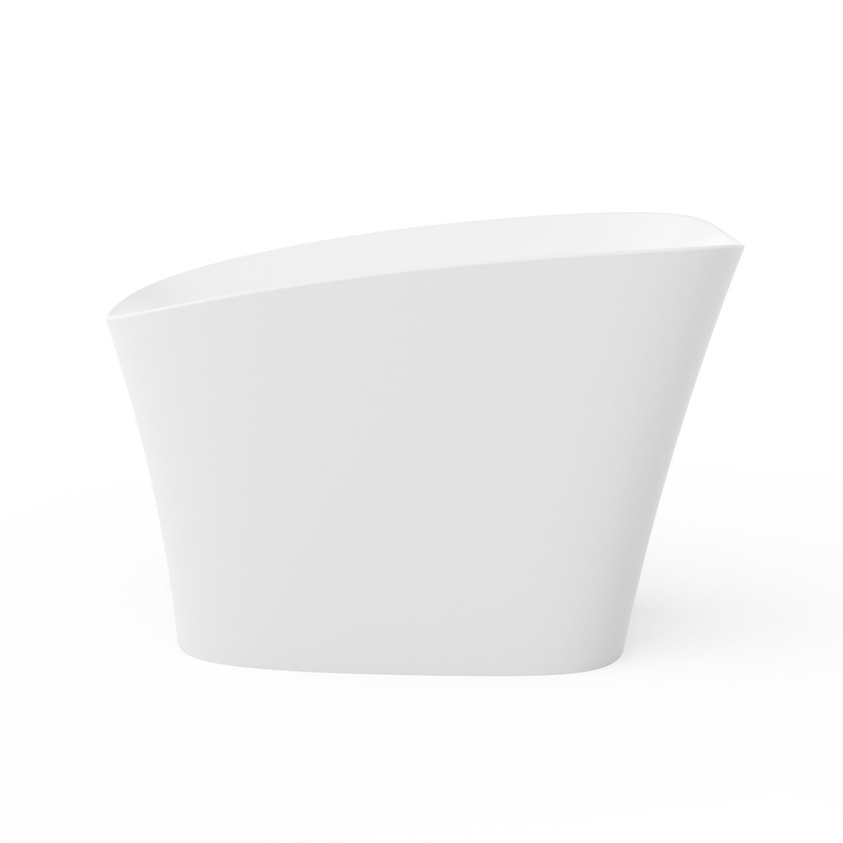 RAINLEX 51 in. Freestanding Solid Surface Deep Soaking Bathtub with Built-In Seat
