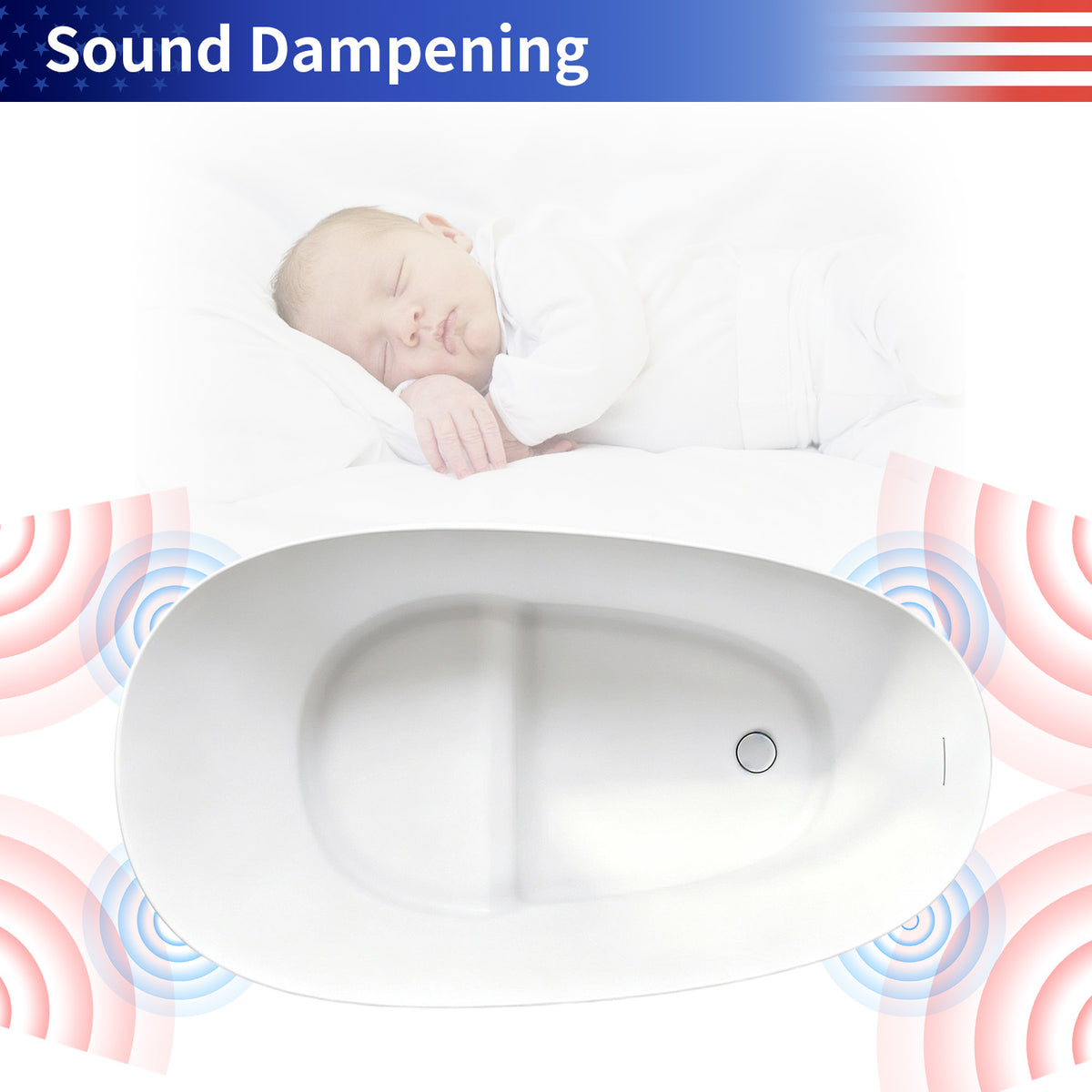 51 in. Solid Surface Freestanding Mini Seat Soaking Bathtub with Raised Edge