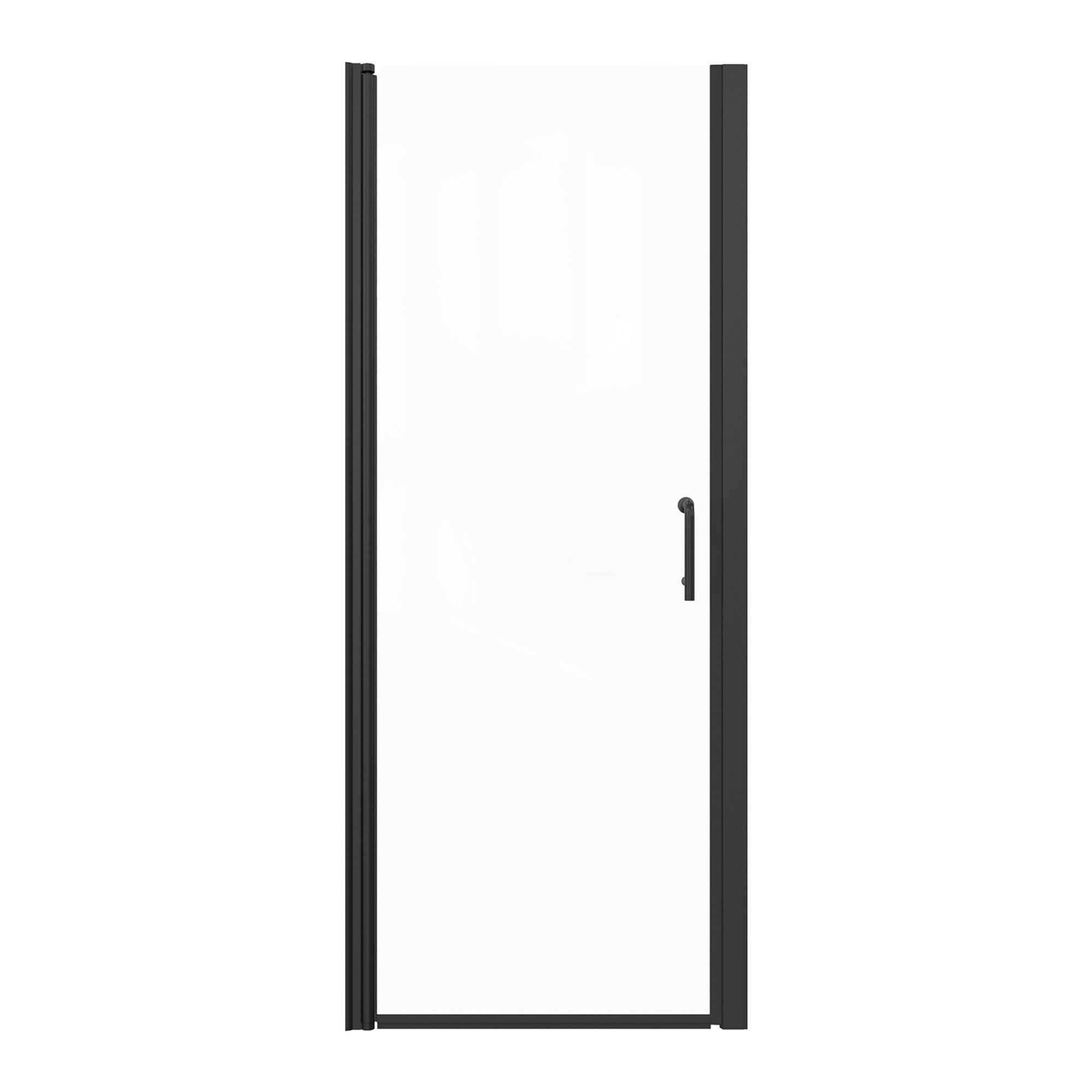 Porte de douche pivotante semi-sans cadre de 30 à 31-3/8 po de largeur x 72 po de hauteur en noir mat RX-SD04-3072MB