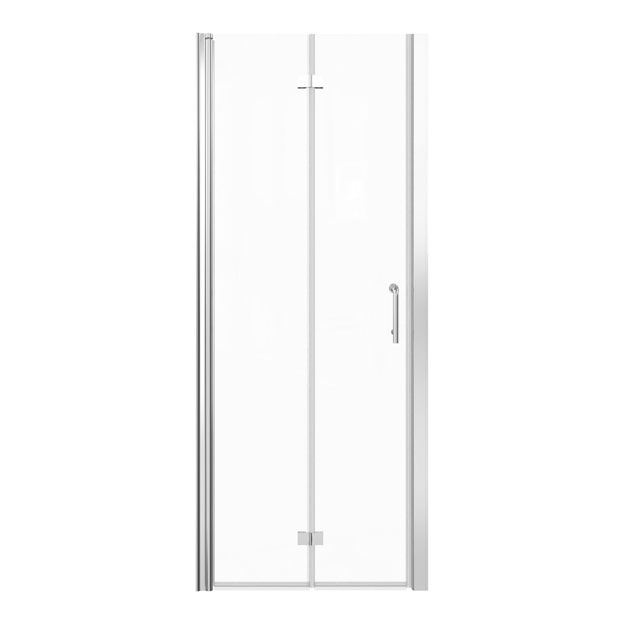 30" W x 72" H Semi-Frameless Bi-Fold Shower Door, Chrome