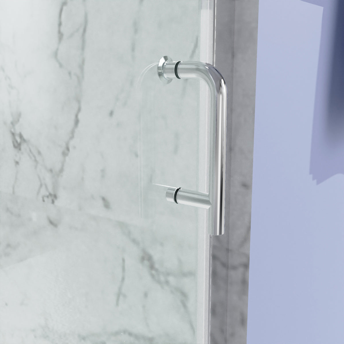 RAINLEX 36" x 72" Semi-Frameless Bi-Fold Shower Door in Chrome