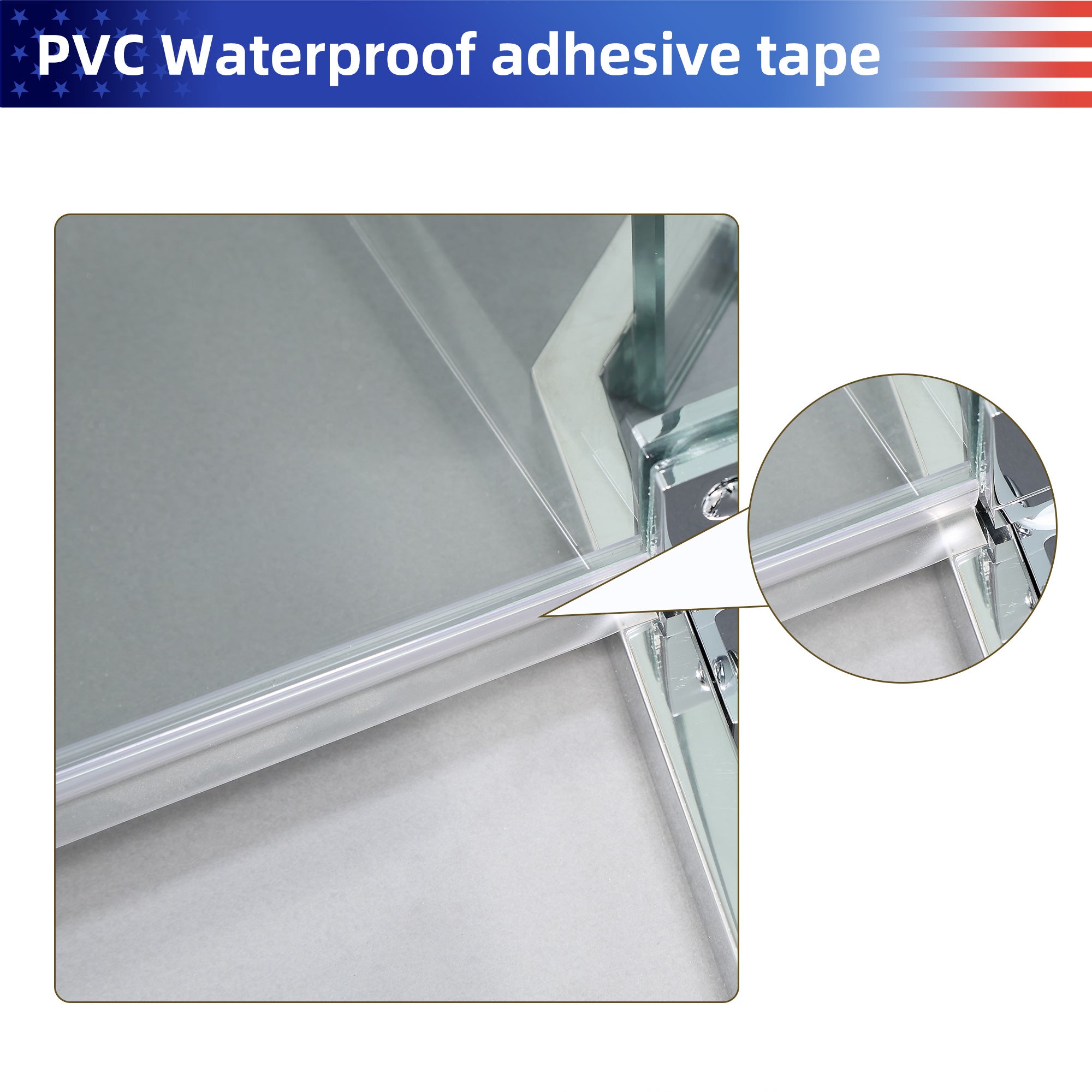 34" x 72" Semi-Frameless Neo-Angle Shower Enclosure, Chrome