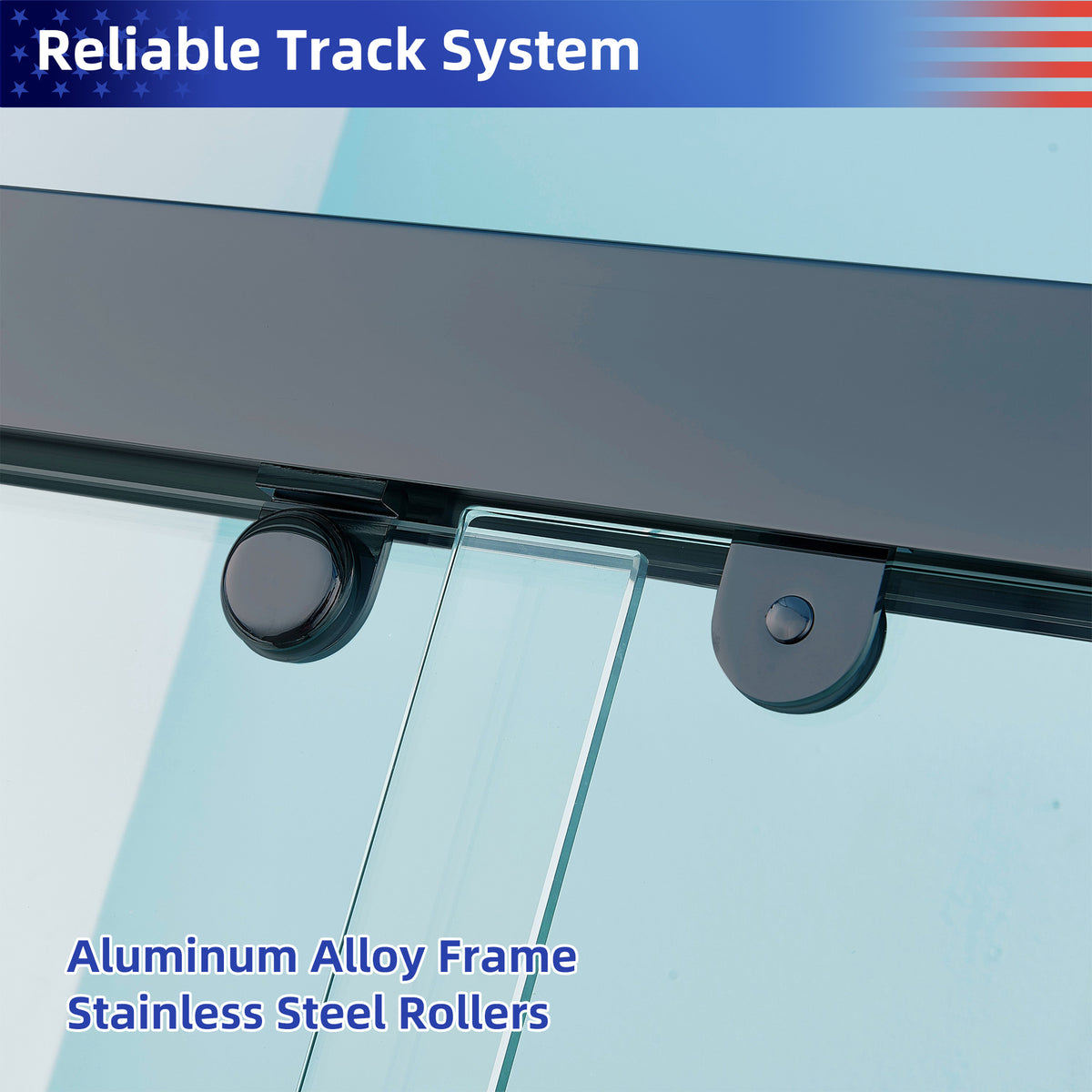 RAINLEX Framed Sliding Shower Door, 8mm Tempered Glass in Chrome