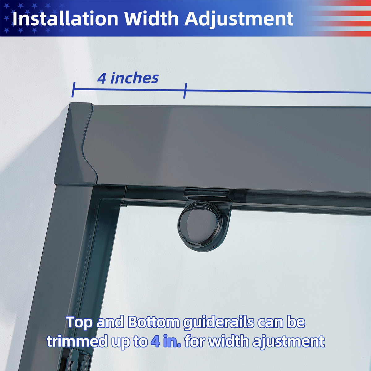 RAINLEX Framed Sliding Shower Door, 8mm Tempered Glass in Chrome