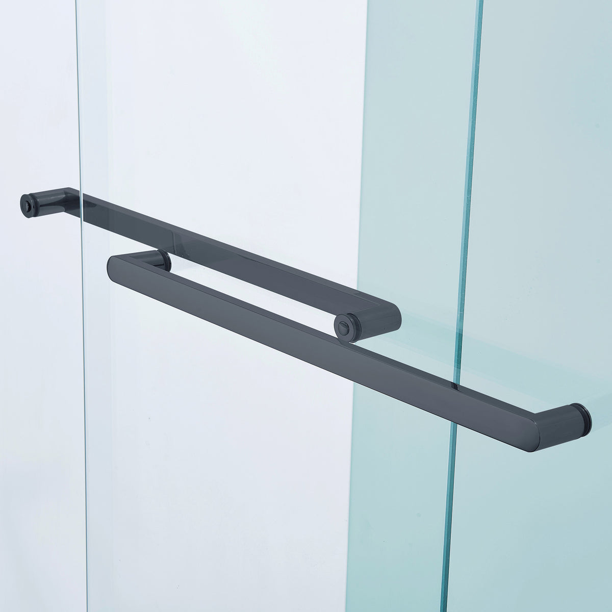 RAINLEX Framed Sliding Shower Door, 8mm Tempered Glass in Chrome