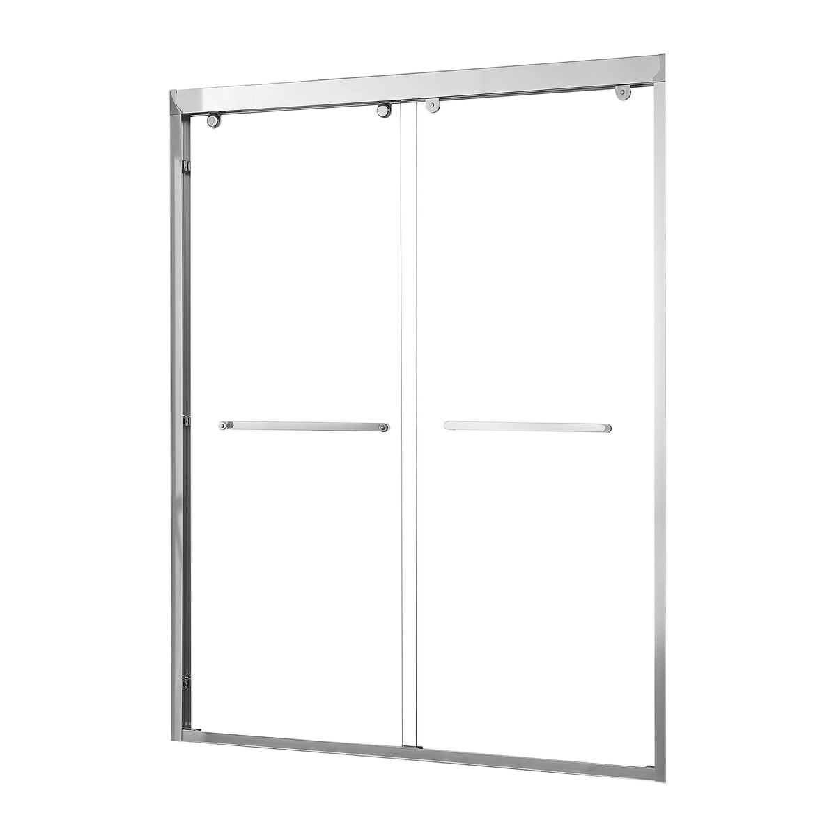 RAINLEX Framed Sliding Shower Door, 8mm Tempered Glass in Chrome